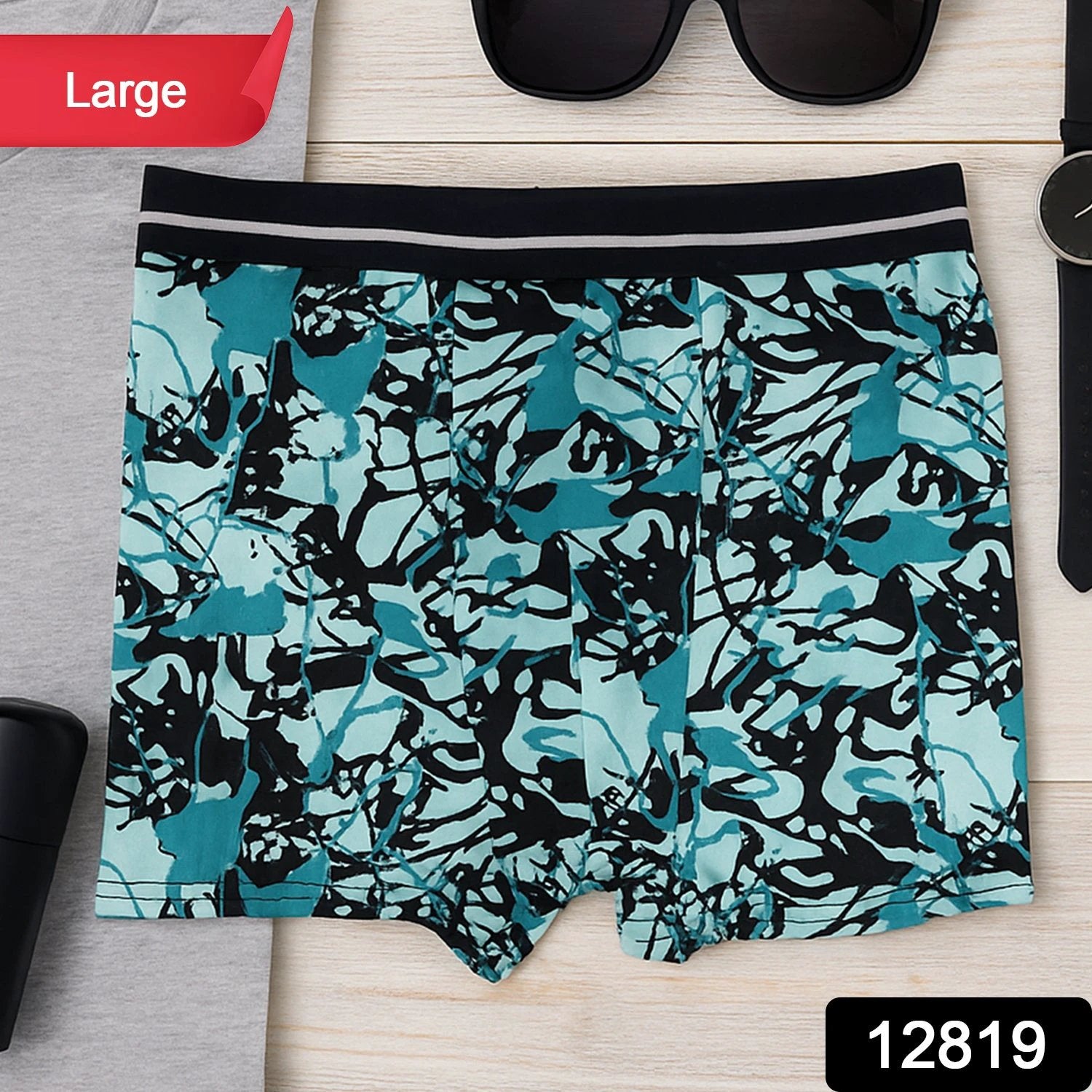 Mens Stretch Boxer Briefs (Large) - (1 Pc) - 69KART