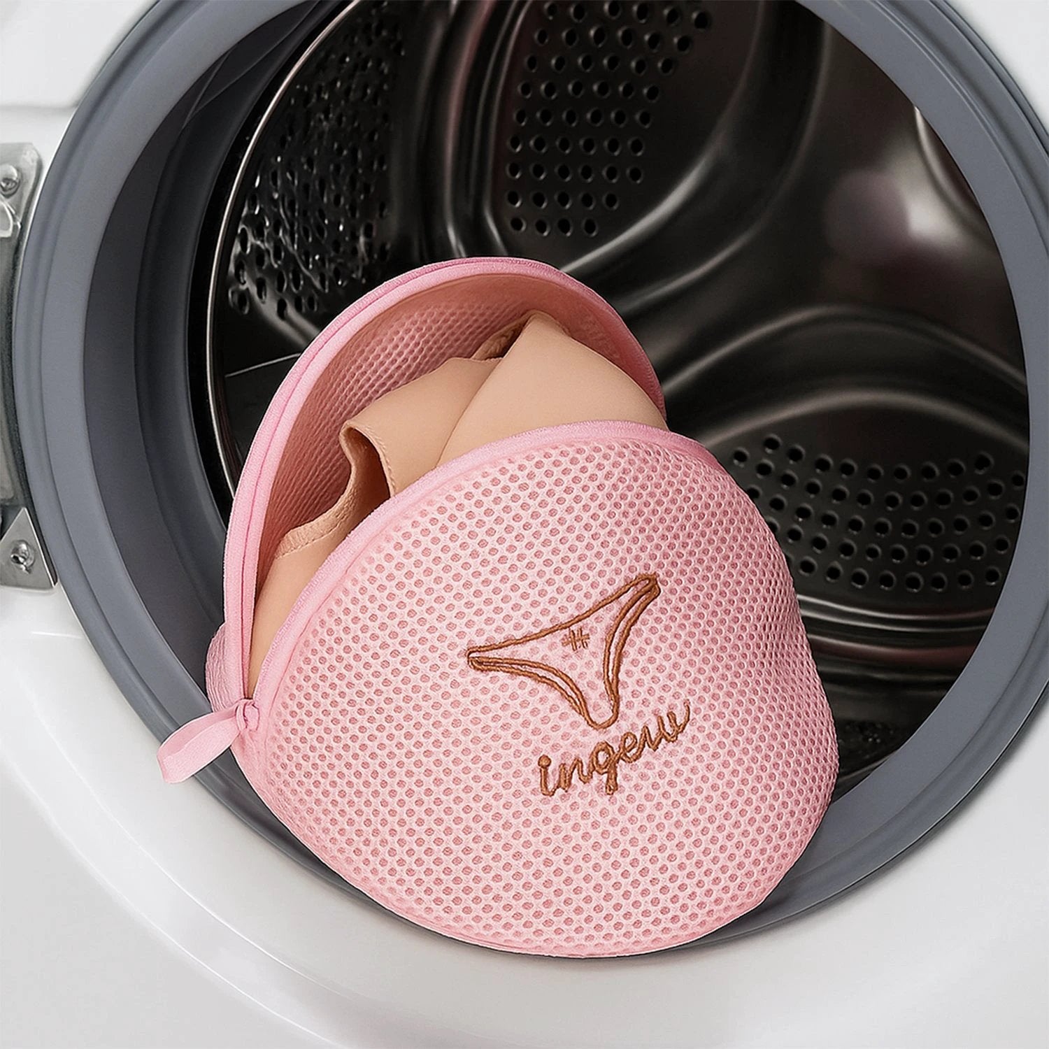 Lingerie Wash Bag  Dome-shaped Protective Mesh Laundry Pouch With Zip Closure (1 Pc) - 69kart