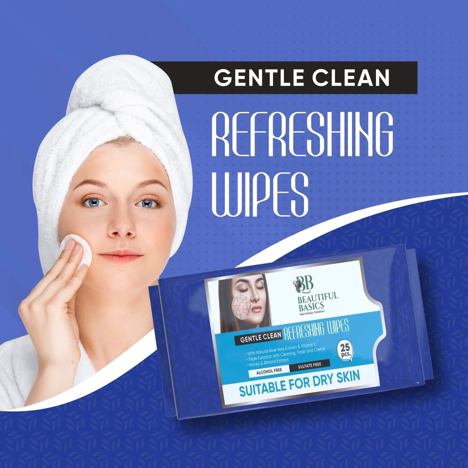 Refreshing Wet Wipes For Face Facial Cleansing Refreshing Skin Hydration Soothing For Skin Ph Balance Alcohol Free Nourishing With Fruit Extract 25 Wipes by Wukusy