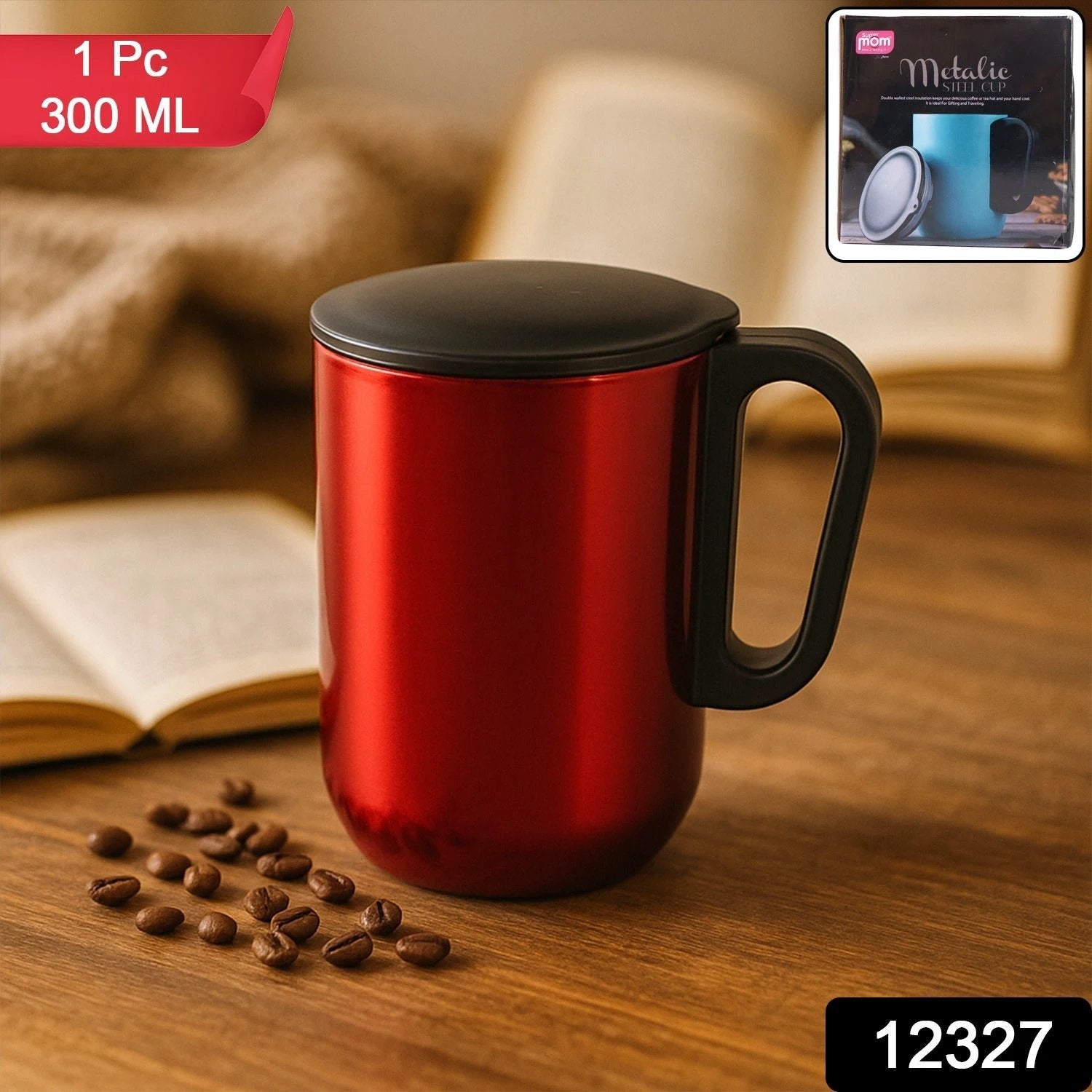 Stainless Steel Metallic Coffee Mug - 300ml by Wukusy