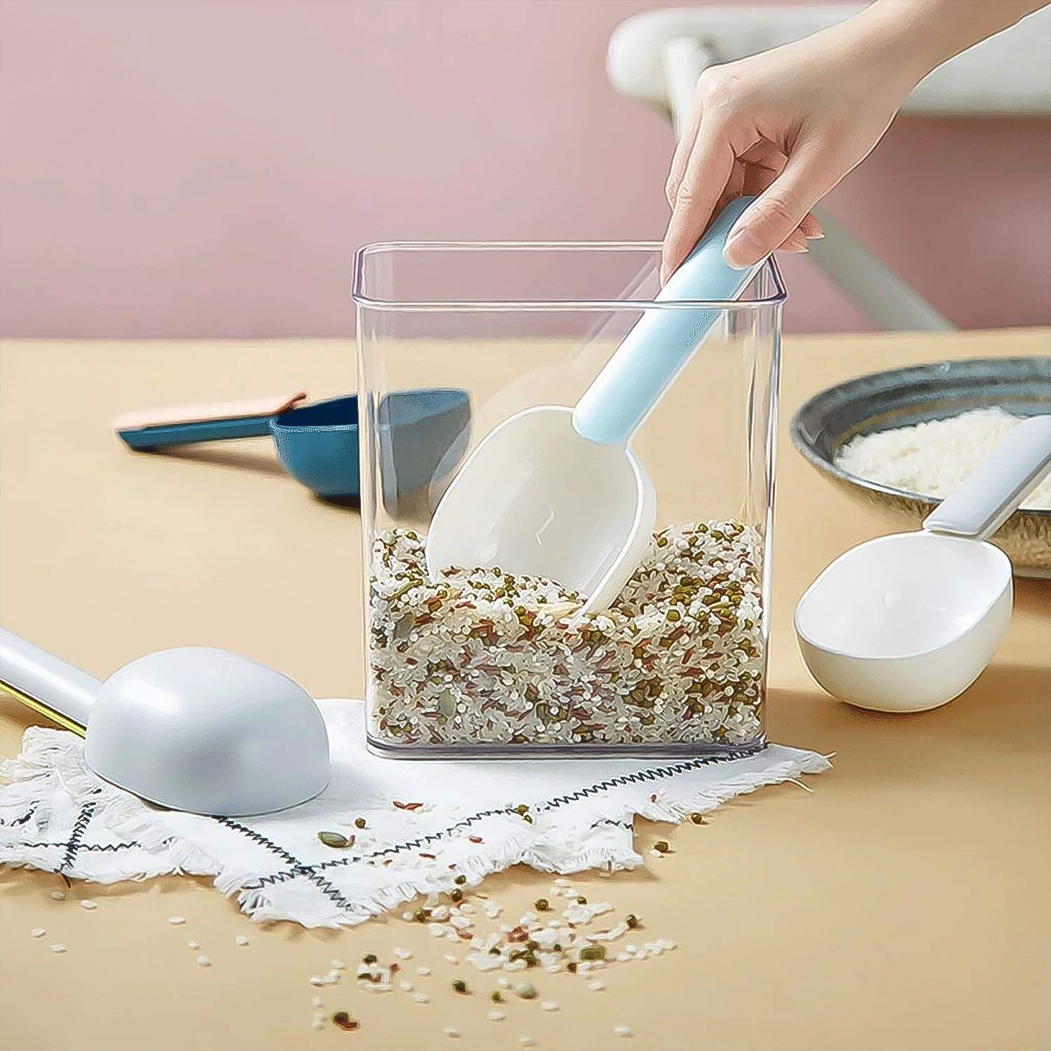 Large Plastic Measuring Spoons Flour Scoops For Home Kitchen (1 Pc) - 69KART