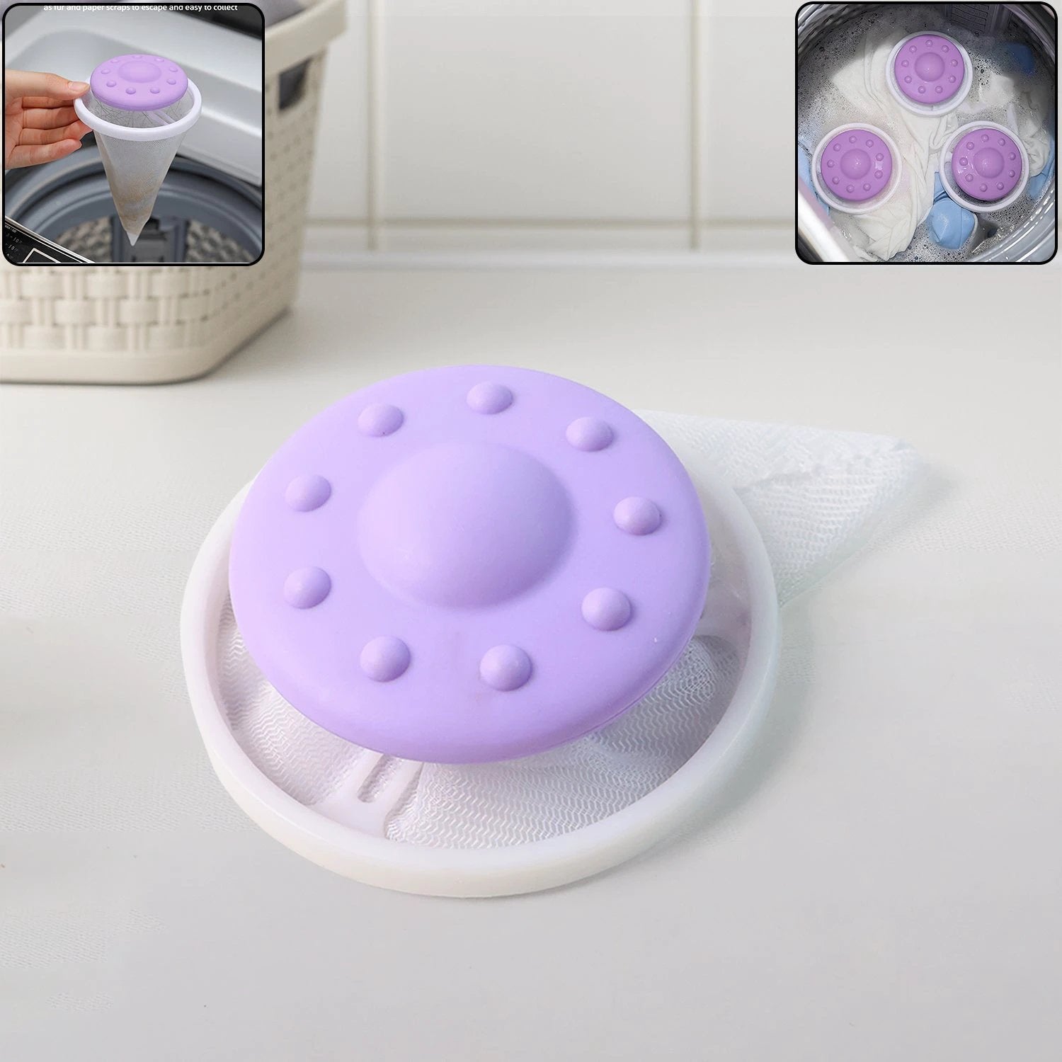 Floating Washing Machine Lint Mesh Filter Bag (1 Pc) by Wukusy
