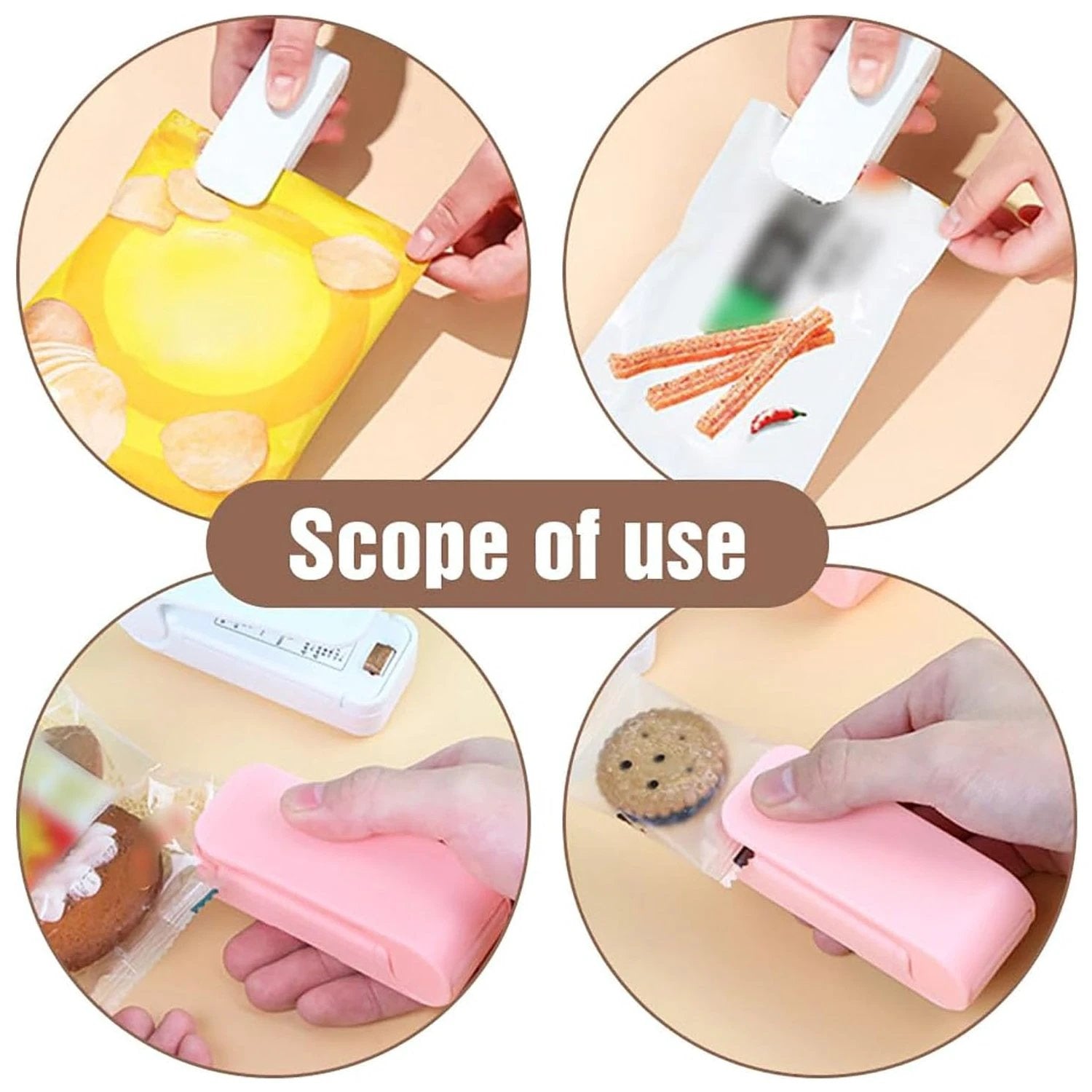 Portable Mini Heat Sealer Machine For Plastic Bags (1 Pc) by Wukusy
