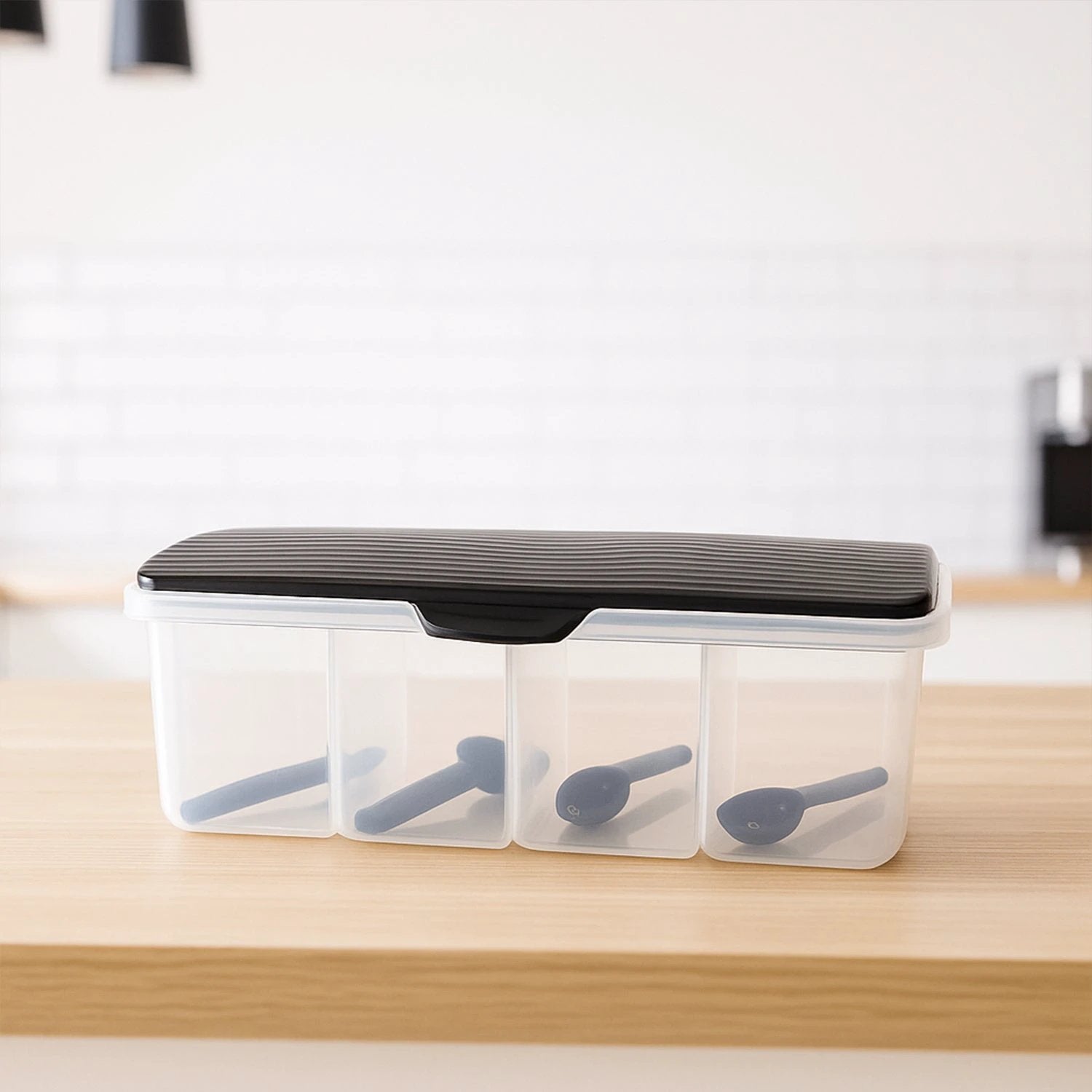 Kitchen Multipurpose Air-tight 4 Sections Storage Containers  Masala Box (1 Set) - 69KART
