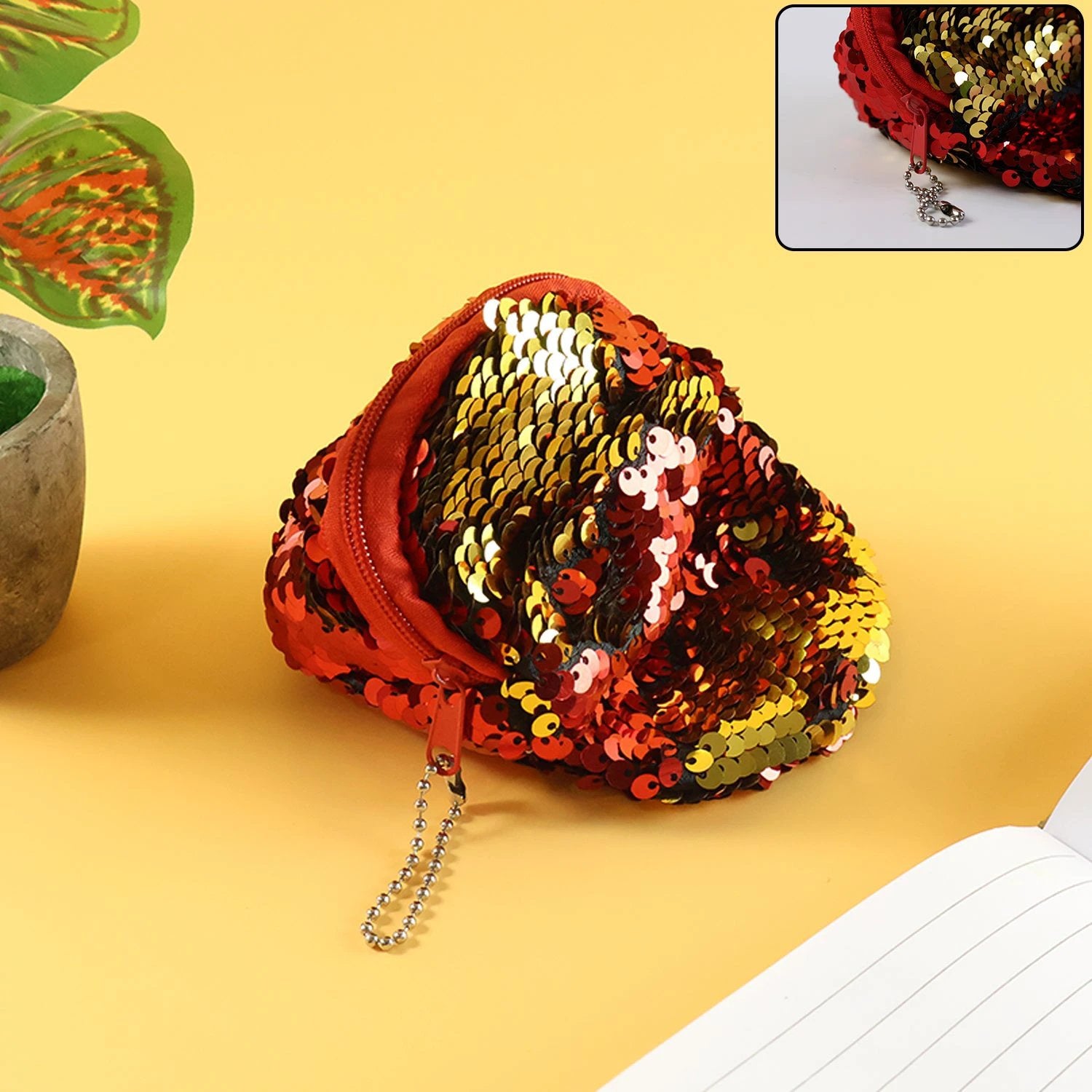 Stylish Sequin Mini Cap-shaped Coin Purse (1 Pc) - 69KART