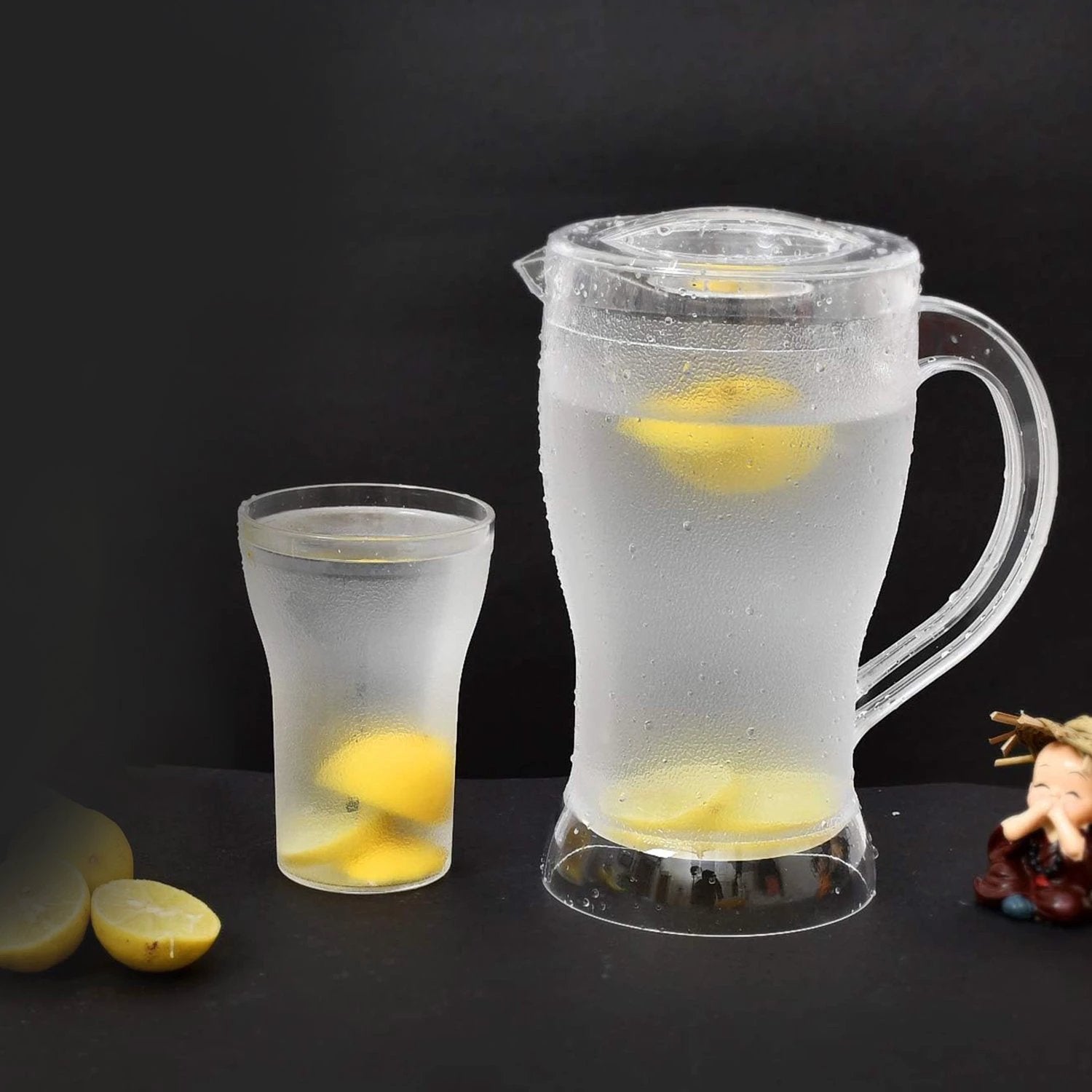 Apex Unbreakable Lemon Jug Set With 6 Glasses  1200ml Jug + 300ml Glasses Approx - 69kart