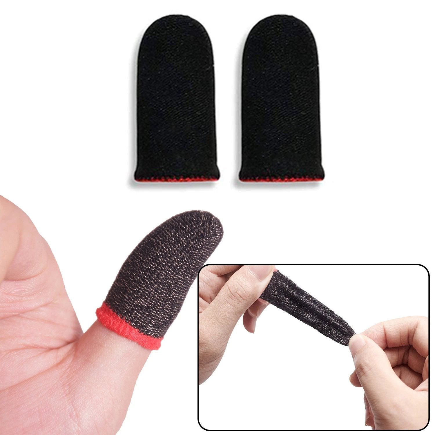 7391 Thumb Finger Sleeve For Mobile Game Pubgcodfreefire (1pair Only) by Wukusy