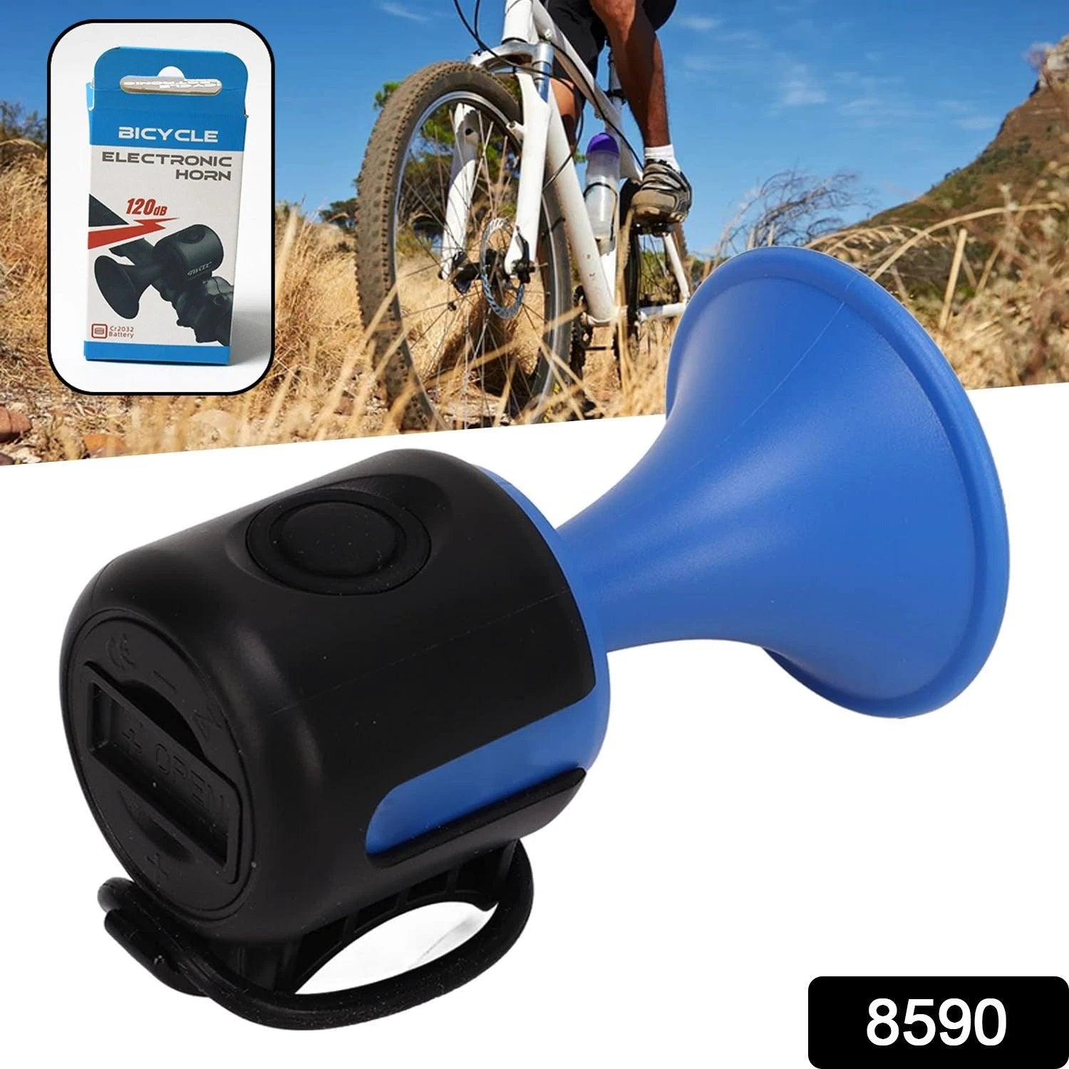 8590 Bicycle Air Horn Loud - 120db 1 Sound Mode Electronic Bicycle Bellsuper Electric Horn With Long Standby Button Battery Operatedipx4 Waterproof Loud Bell For Adults by Wukusy