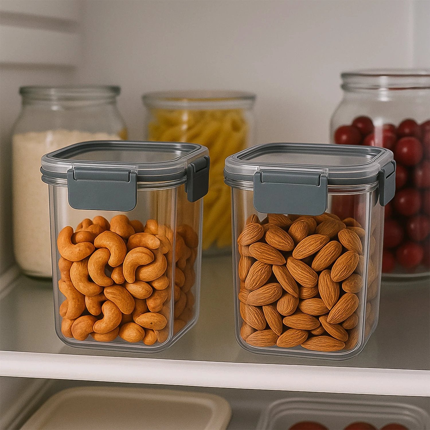 Apex Press N Lock Airtight Food Storage Container Set (2pc900ml) Approx by Wukusy