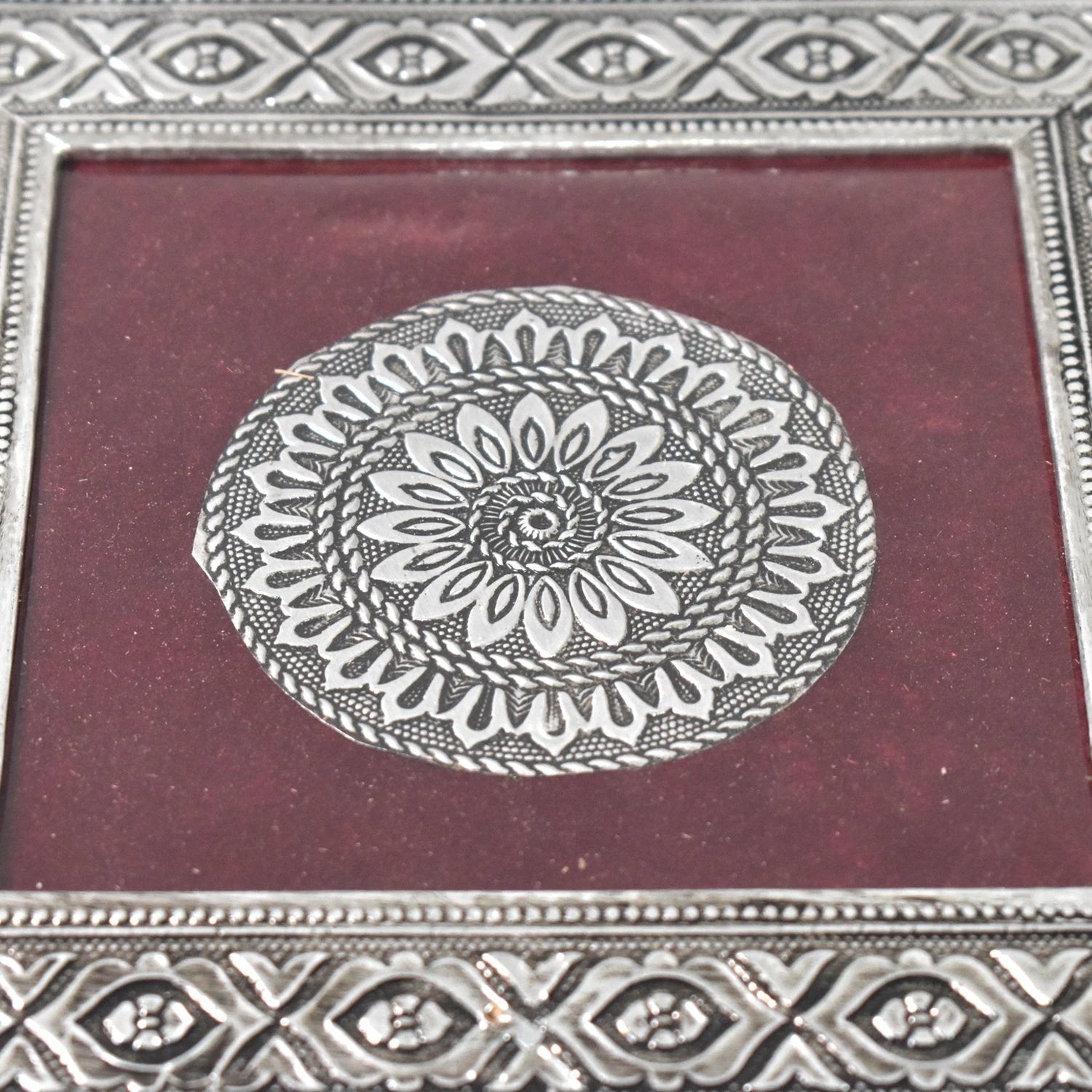 Silver - Square Pooja Chowki Patla Bajot (2020 Cm 1 Pc) by Wukusy