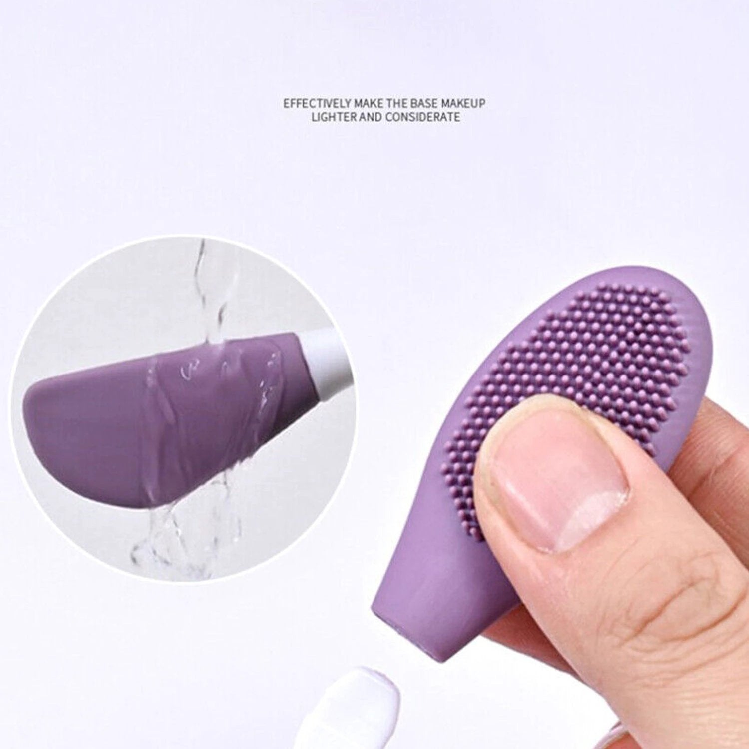 12532 Double-headed Silicone Mask Brush Face Cleansing And Applying Mud Mask Beauty Salon Special Brush Smear Tool Facial Scrub Silicone Wash Scrubber Face Tools (1 Pc) by Wukusy
