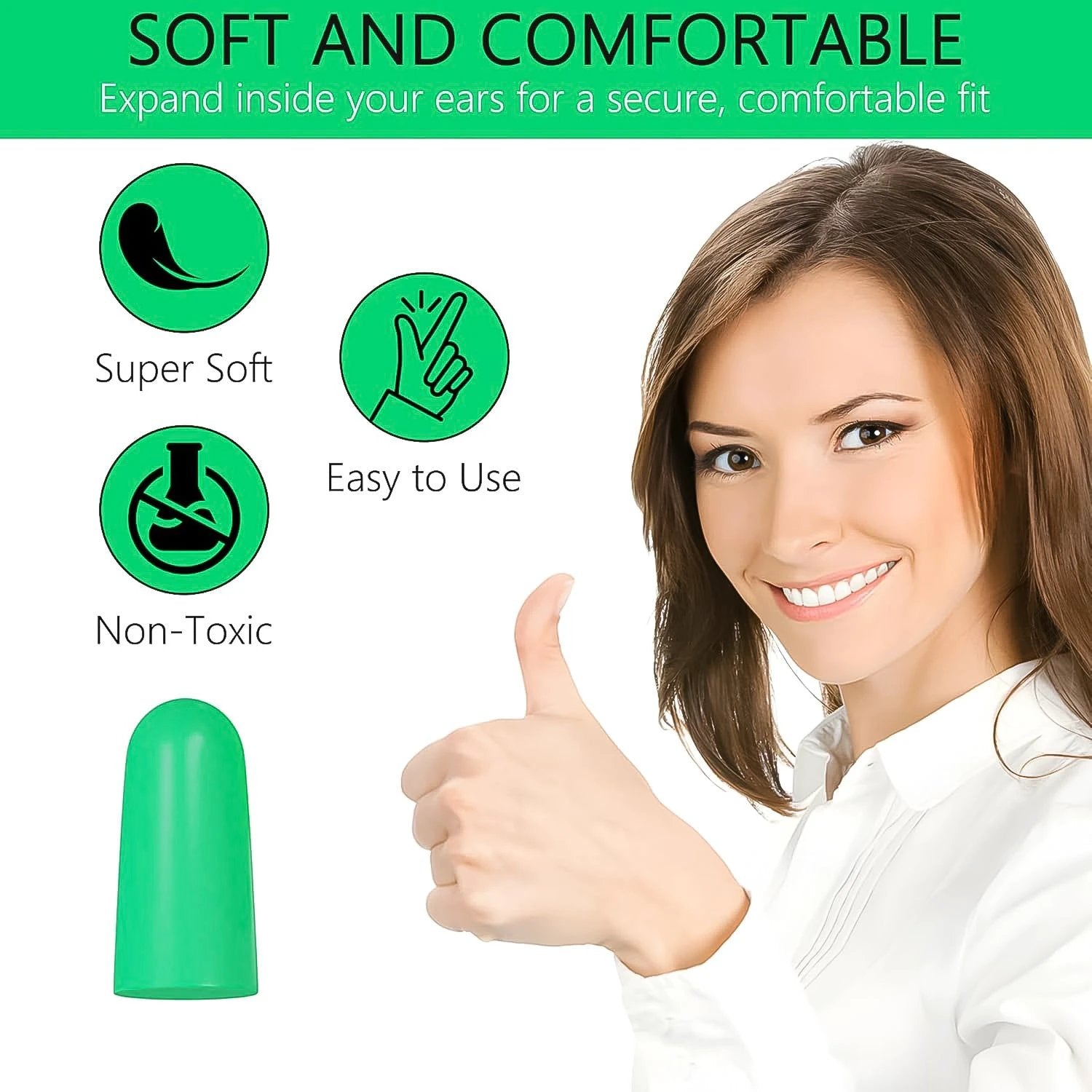 Earplugs Noise Reduction For Noise (1 Pair Foam) by Wukusy