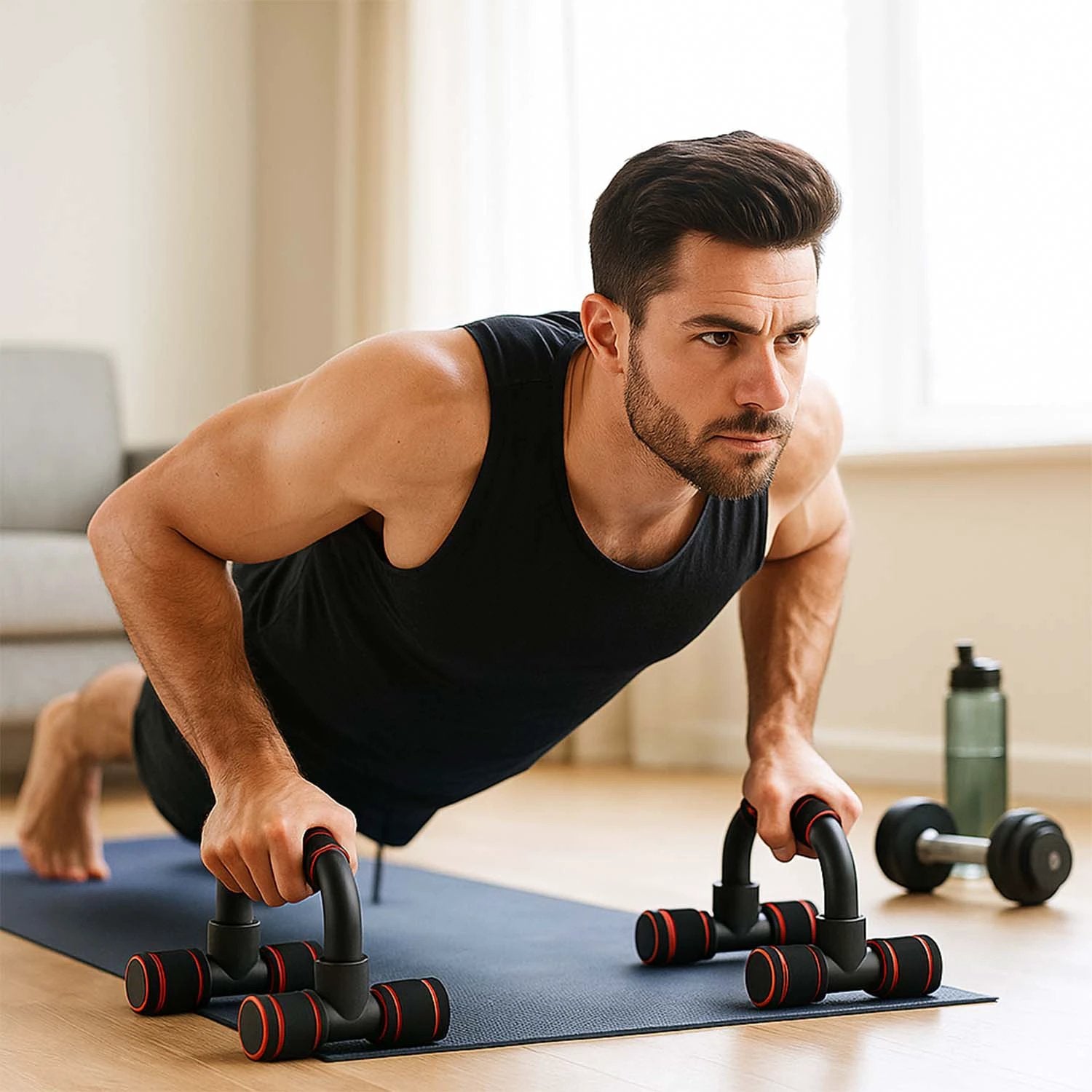 Heavy-duty Push-up Bars Stand For Home Workout - 69KART