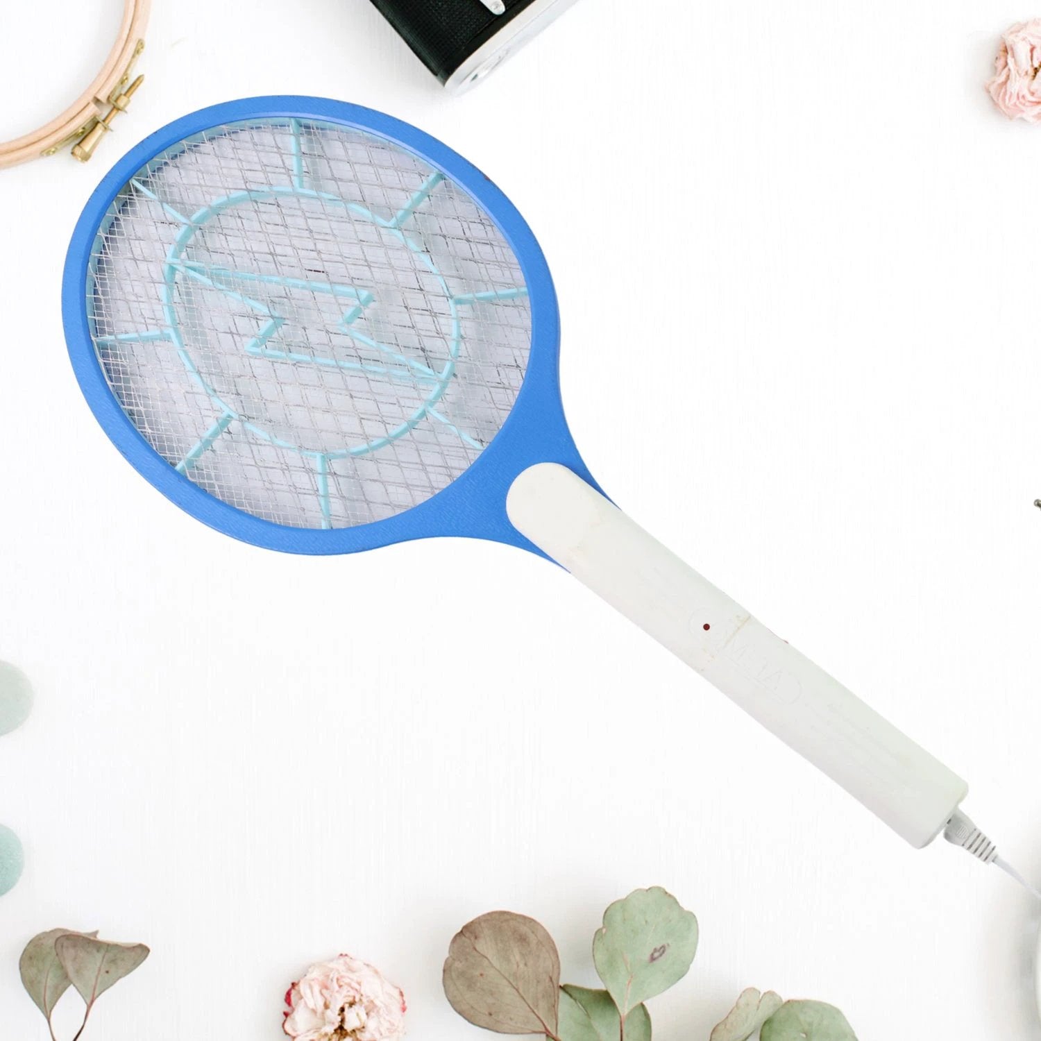 9108 Anti Mosquito Racquet Rechargeable Insect Killer Bat With Led Light by Wukusy