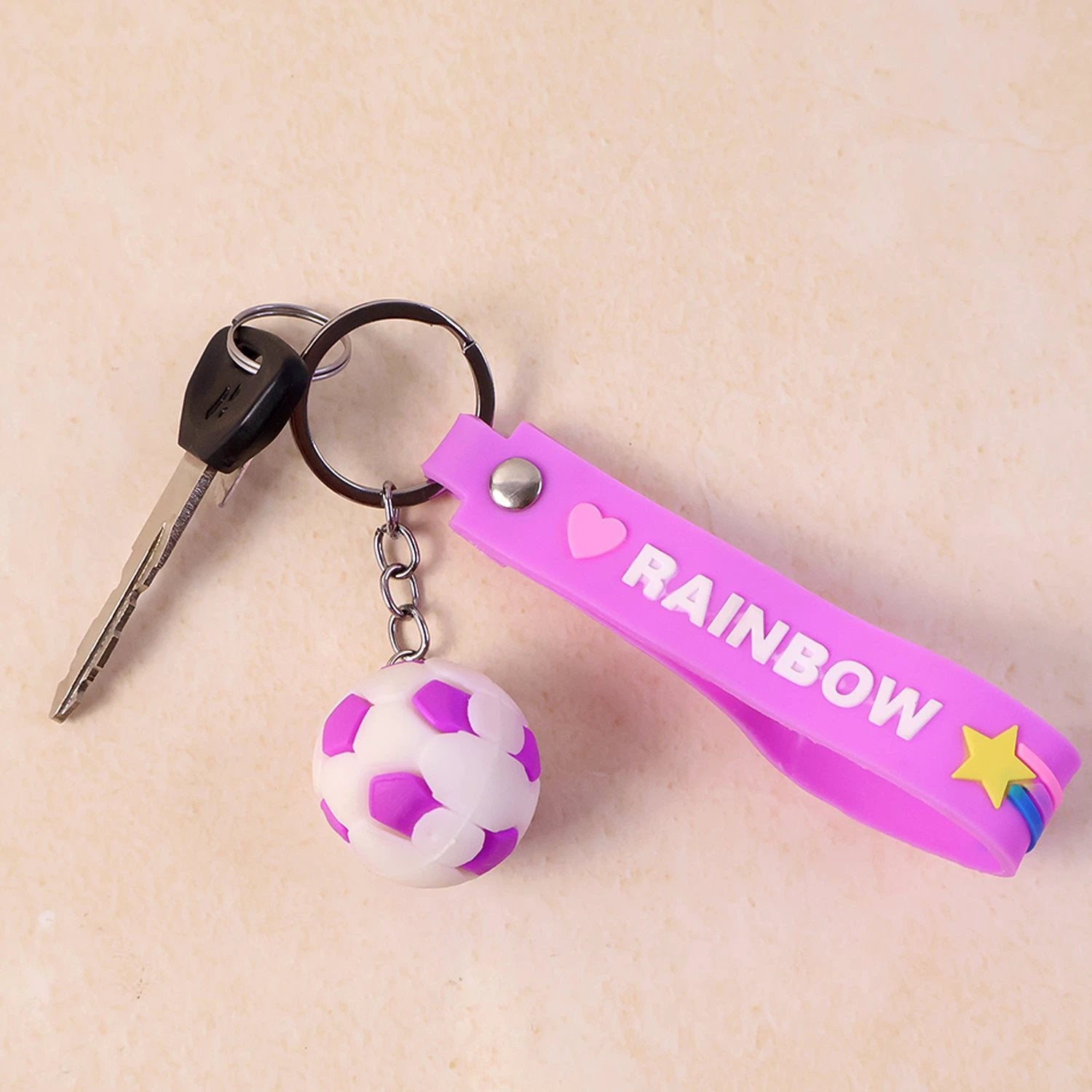 Cute Silicone 3d Key Chain With Metal Hook  Strap (Pack Of 1) - 69KART
