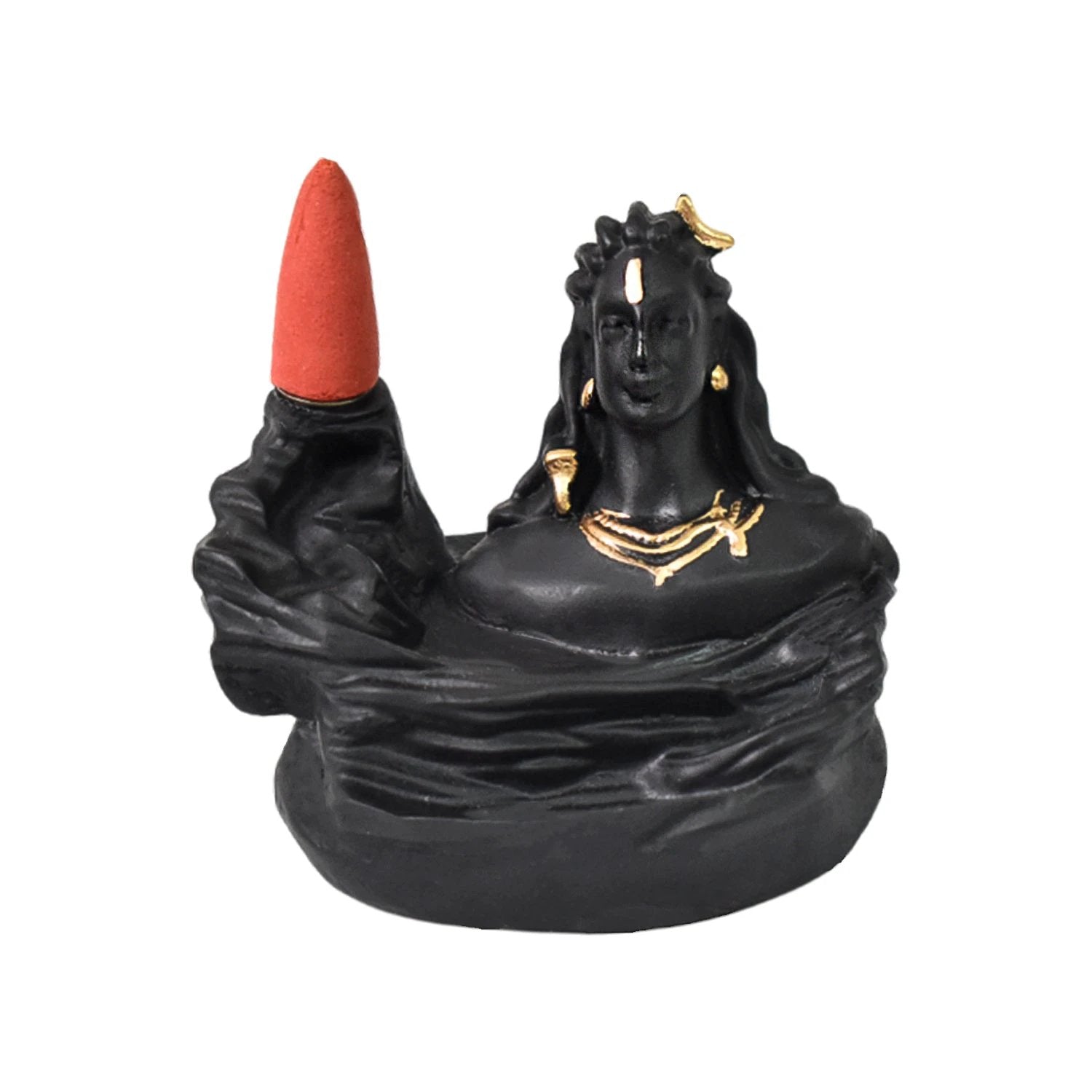 Adiyogi Shiva Backflow Smoke Fountain Incense Holder Burner (1 Pc) by Wukusy