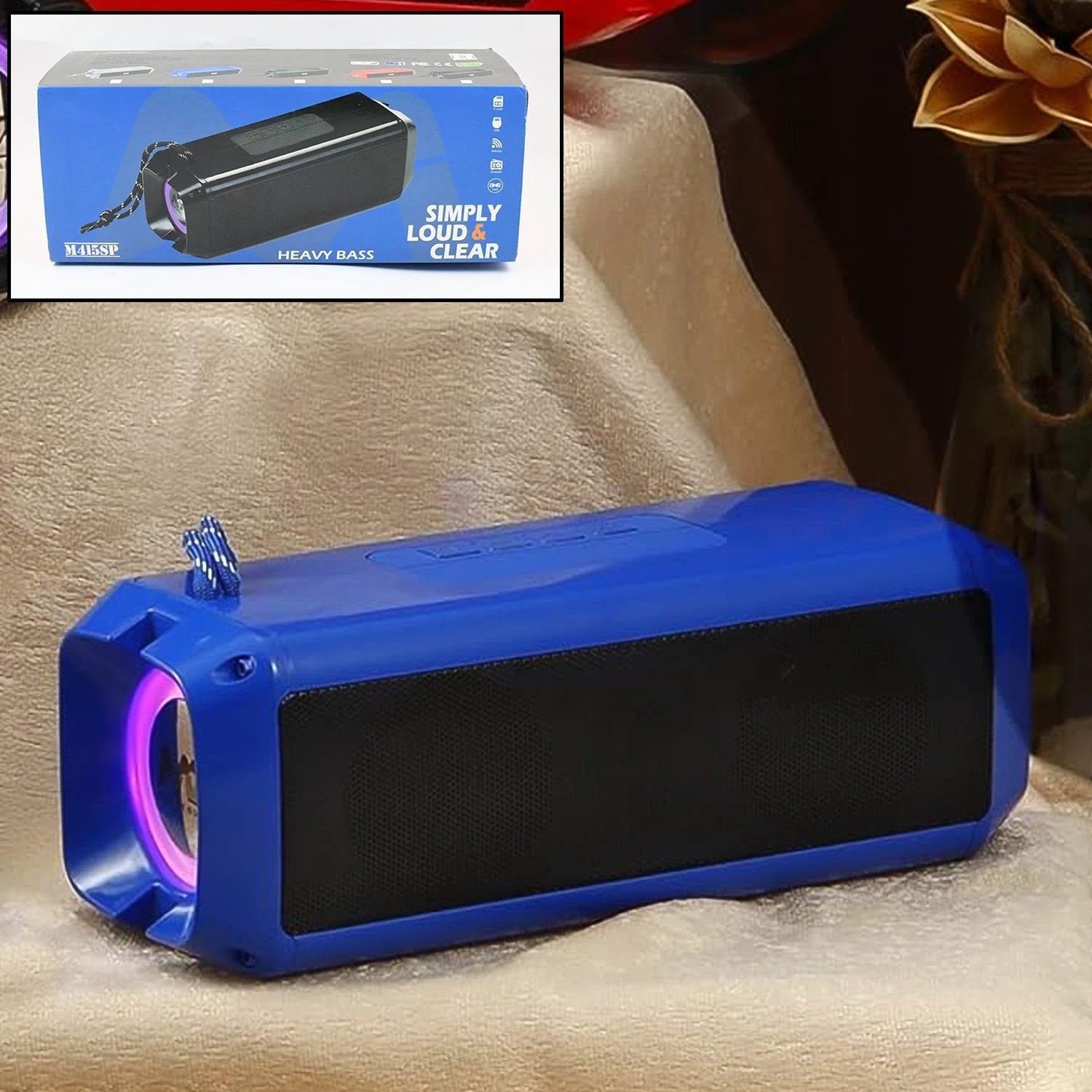 Portable Wireless Rechargeable Speaker Bluetooth Speaker (1 Pc) - 69KART
