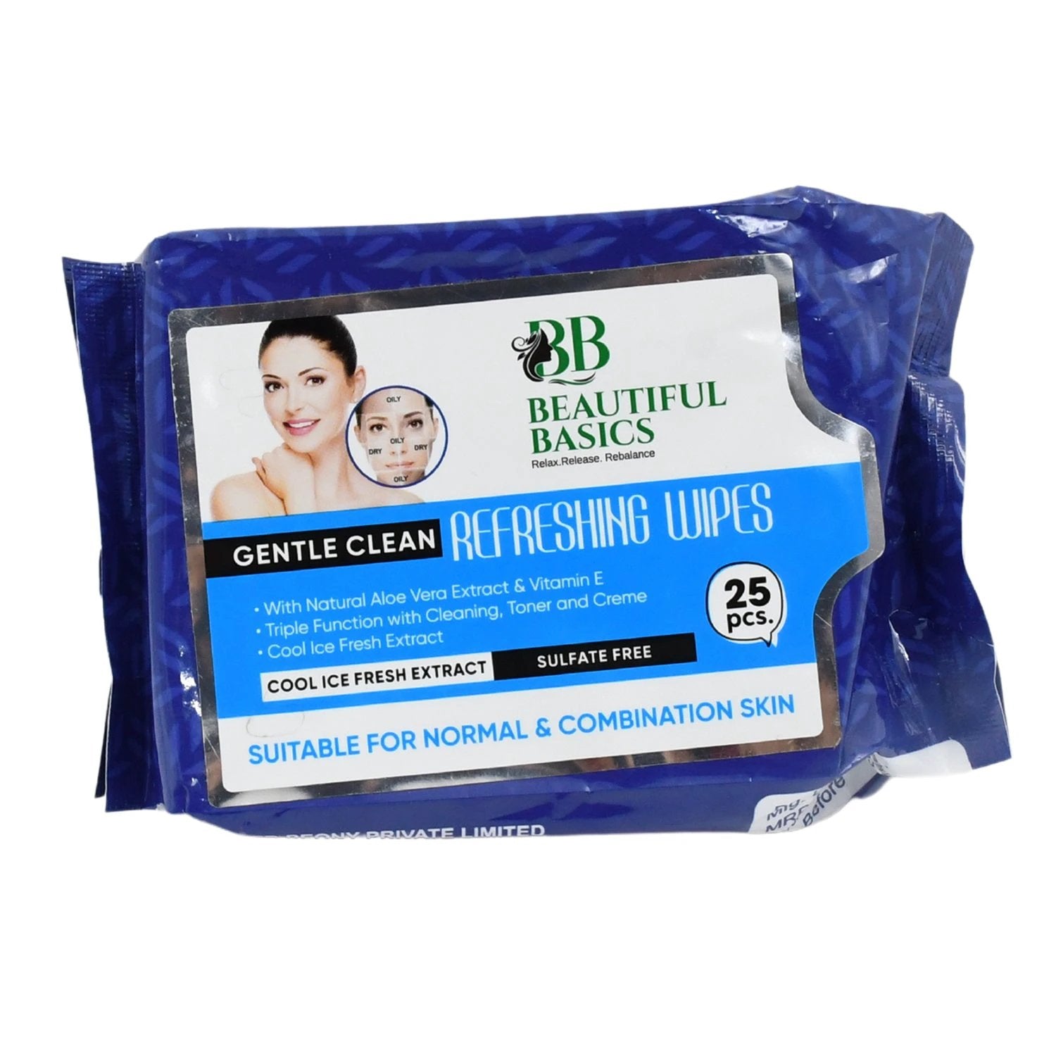 Refreshing Wet Wipes For Face Facial Cleansing Refreshing Skin Hydration Soothing For Skin Ph Balance Alcohol Free Nourishing With Fruit Extract 25 Wipes by Wukusy
