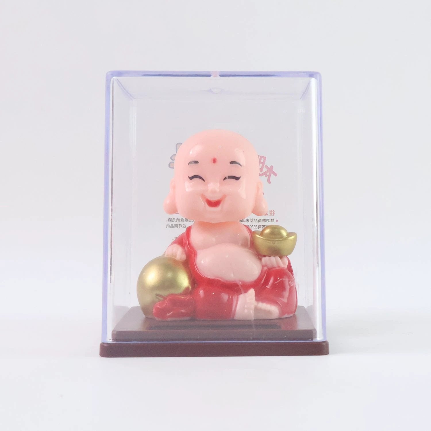 Solar Power Moving Head Buddha Statue Car Ornament (1 Pc  Mix Color) - 69KART