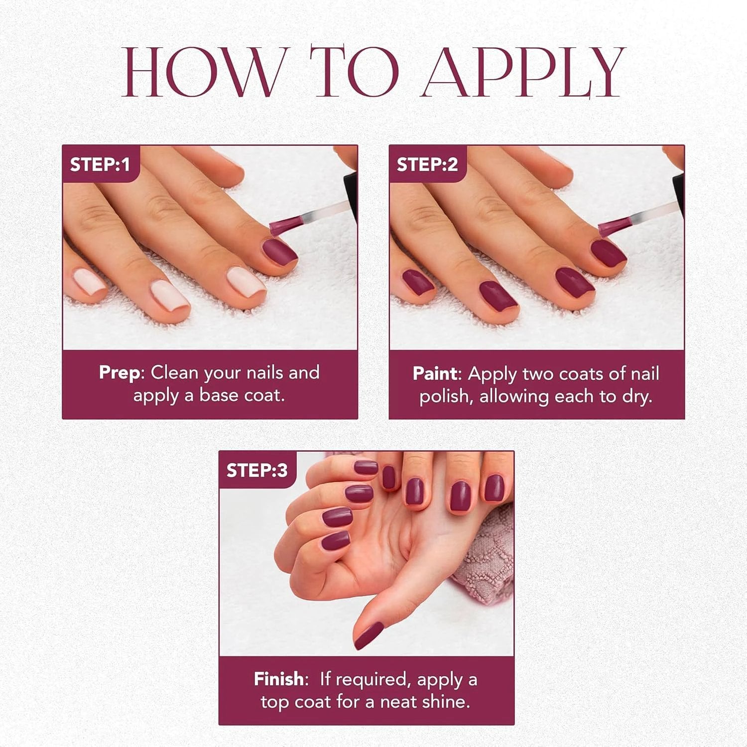 Og Beauty Burgundy Plum Gel Intense Nail Polish (1 Pc  10 Ml) - 69KART