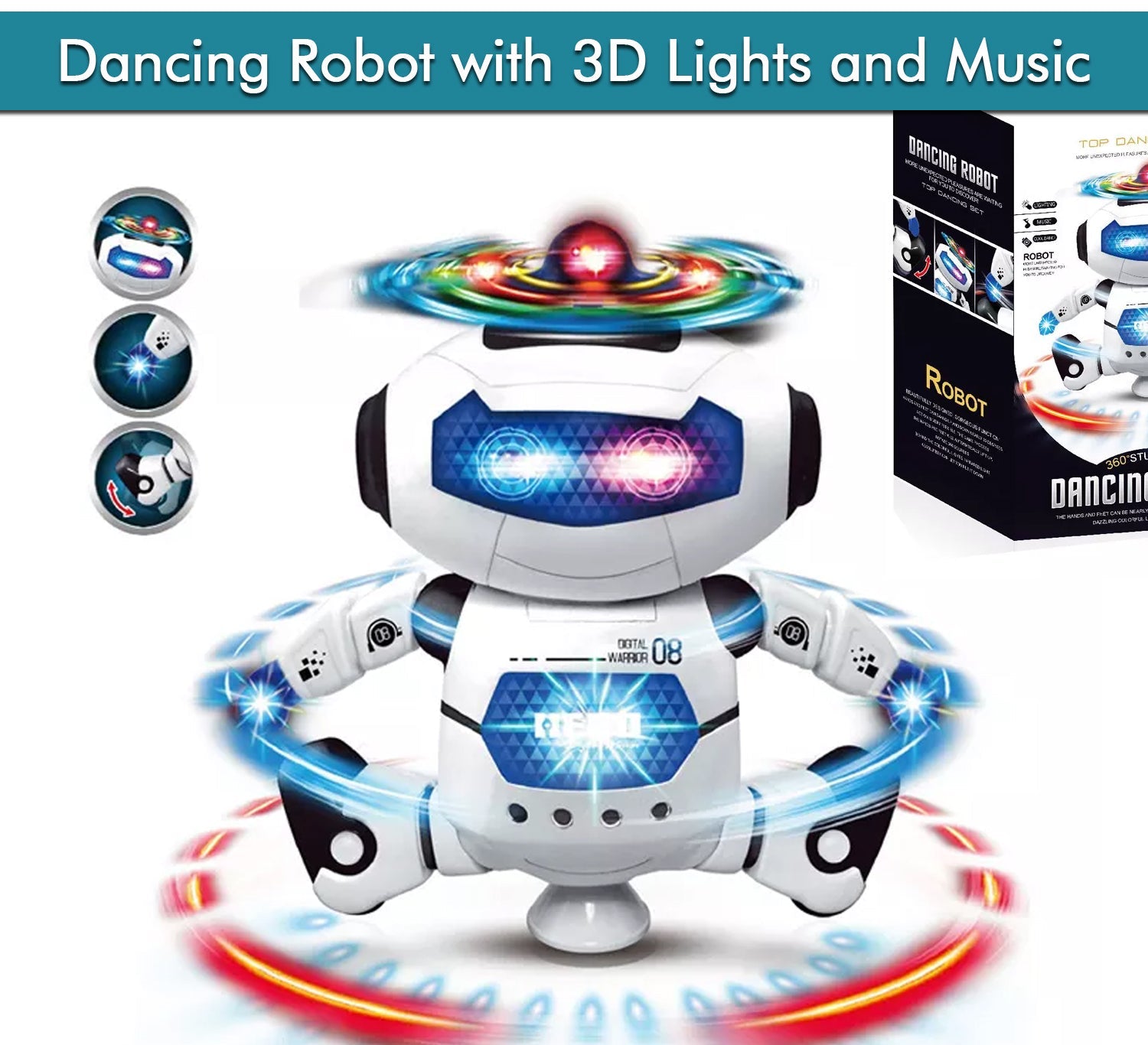 4462 Dancing Robot With 3d Lights And Music.