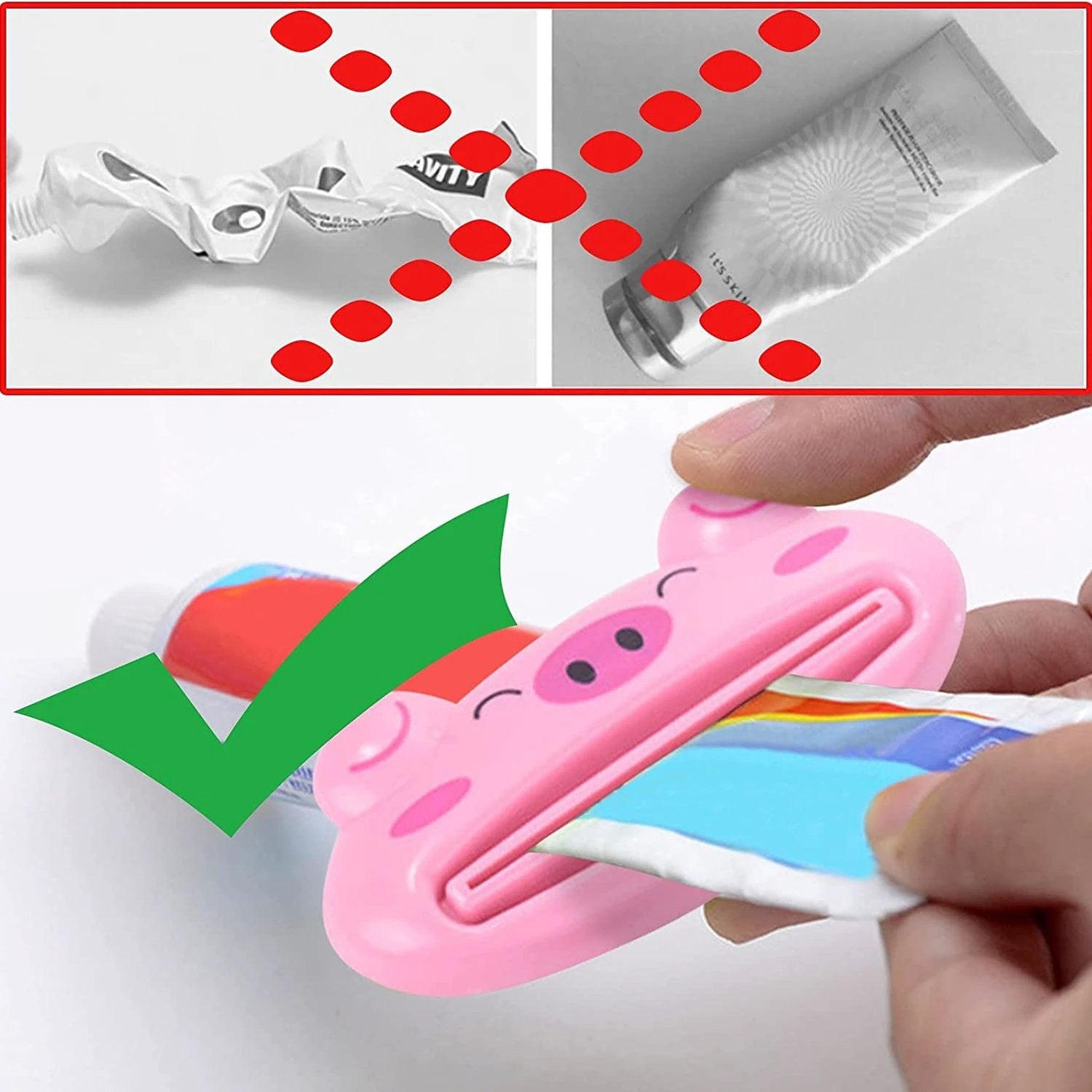 4876 Toothpaste Tube Squeezer 3.5inch Animal Toothpaste Squeezer Tube Squeezer Toothpaste Clip For Extruding Toothpaste Facial Washing Milk Tomato Sauce And Other Tubular Items ( 1 Pc ) - 69kart