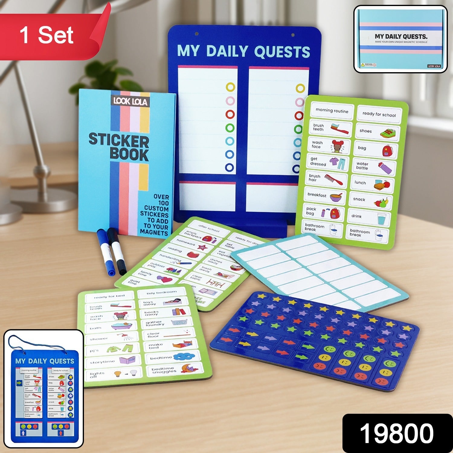 Magnetic Board Sticker Book  Activity Cards (1 Set)