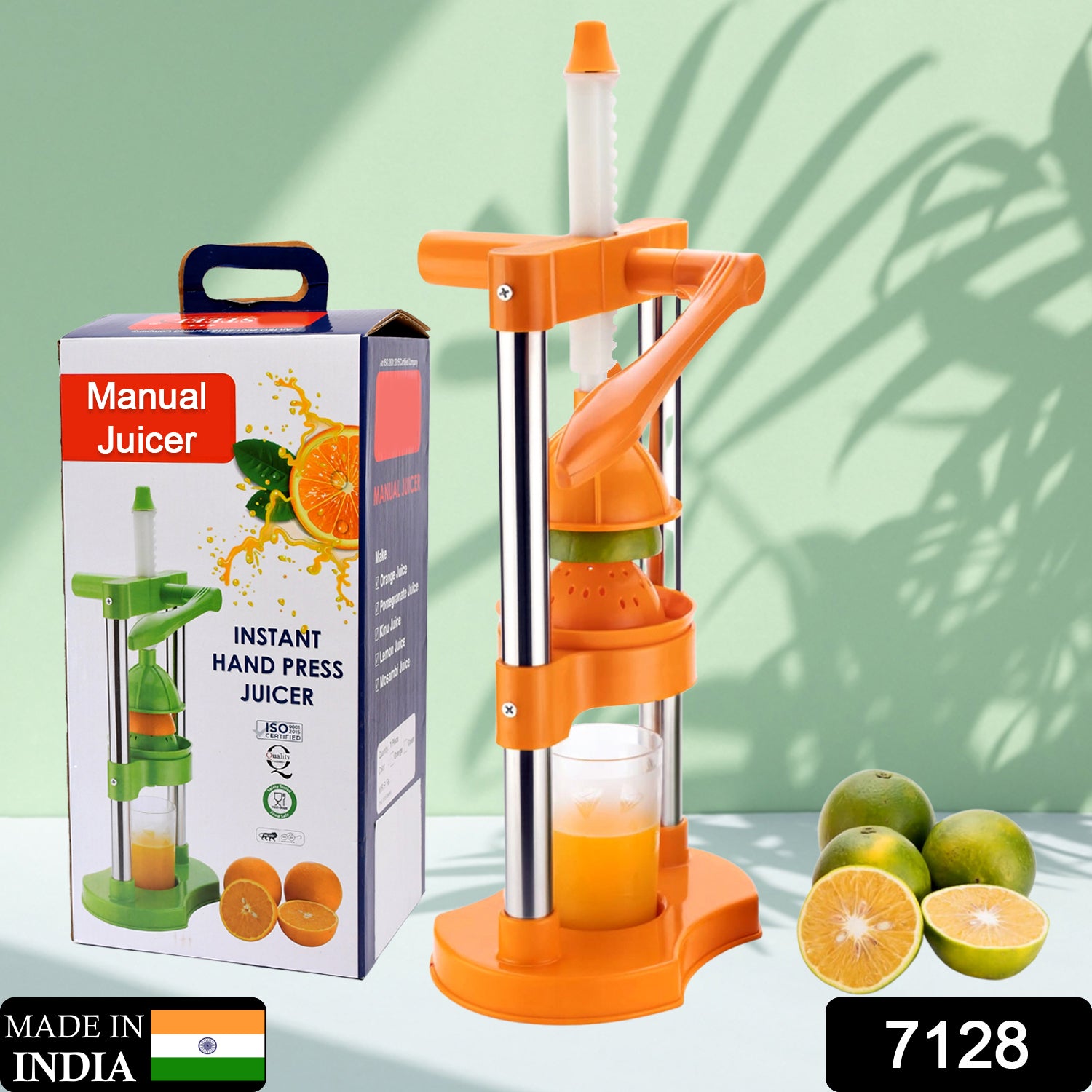 7128 Hand Pressure Juicer Manual Cold Press Juice Machine Instant Make Juice Squeezer Fruits Juicer Juice Maker Orange Juice Extractor For Fruits  Vegetables Orange