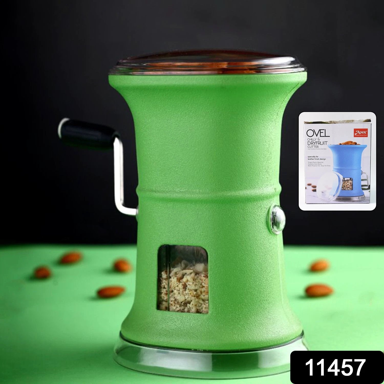 Apex Ovel Manual Chilly Dry Fruit Cutter Grinder by Wukusy