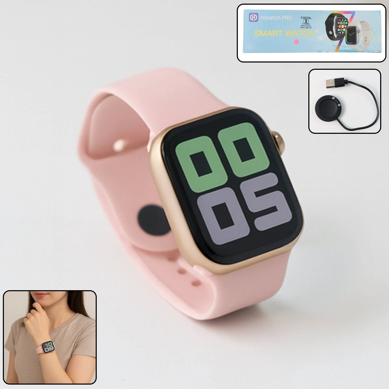 Tx10 Pro Max Large Display Wireless Charging Smartwatch (1 Pc) - 69KART