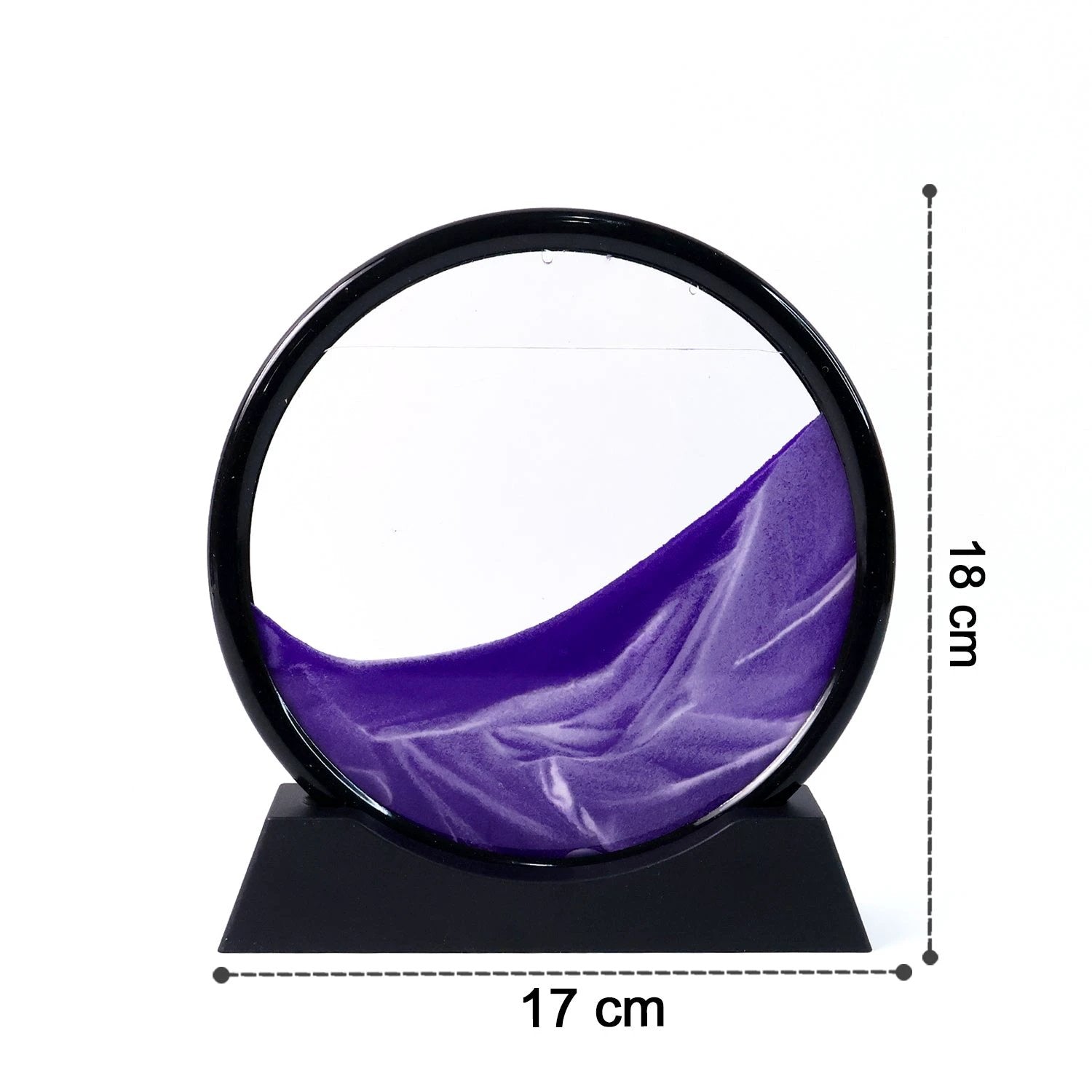 8781 Moving Sand Art Picture Decor 3d Deep Sea Sandscape Liquid Motion Round Glass Frame Display Flowing Sand Relaxing Gift For Kids Adults Painting Artistic Sandscape For Home Office Ornament Desktop Art Bookshelves Decoration (1 Pc ) by Wukusy