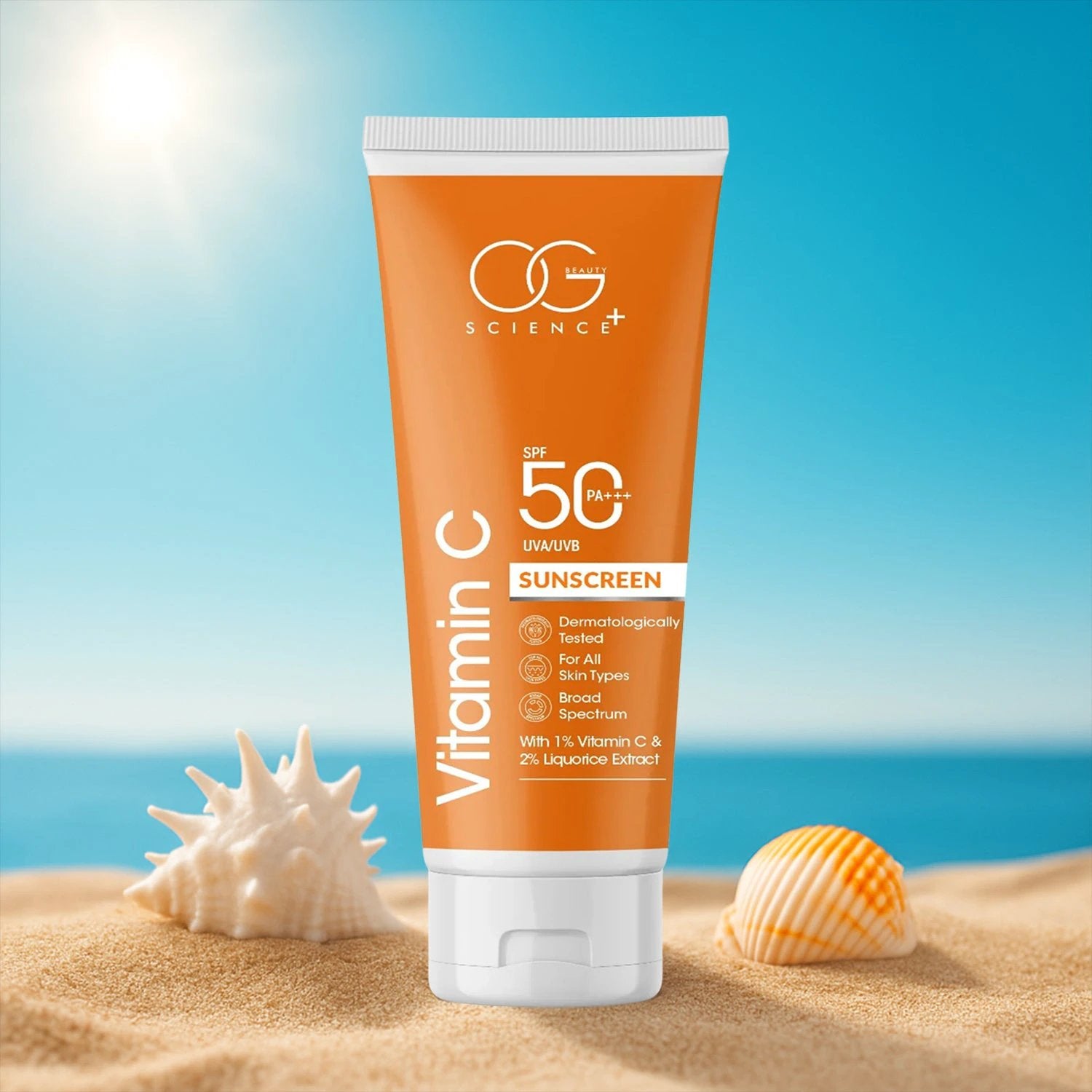Og Beauty Vitamin C Sunscreen Spf 50 Pa+++ - (1 Pc  50ml) - 69KART