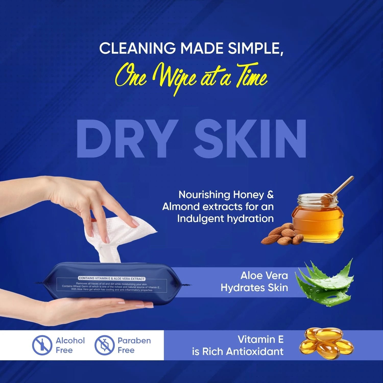 Refreshing Wet Wipes For Face Facial Cleansing Refreshing Skin Hydration Soothing For Skin Ph Balance Alcohol Free Nourishing With Fruit Extract 25 Wipes by Wukusy