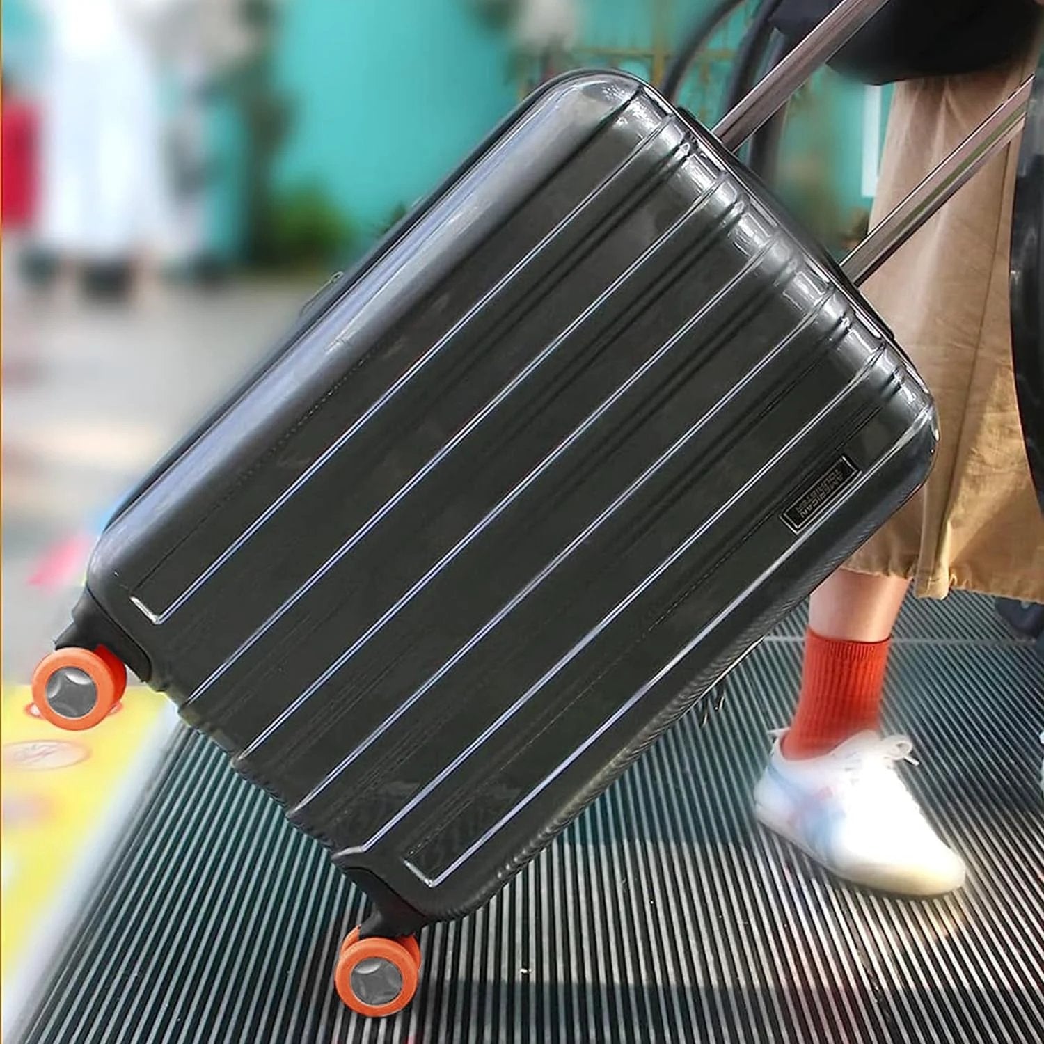 Luggage Wheel Covers 8  4 Pcs Luggage Wheel Covers For Suitcase Reduce Noise For Travel Luggage Suitcase Silicone Suitcase Wheels Cover For Protect Suitcase Wheels (8 Pcs  4 Pc Set) - 69KART