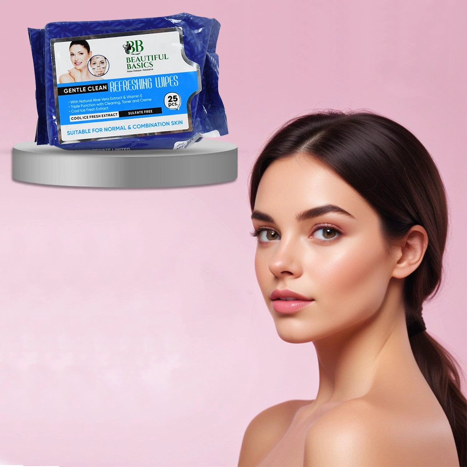Refreshing Wet Wipes For Face Facial Cleansing Refreshing Skin Hydration Soothing For Skin Ph Balance Alcohol Free Nourishing With Fruit Extract 25 Wipes by Wukusy