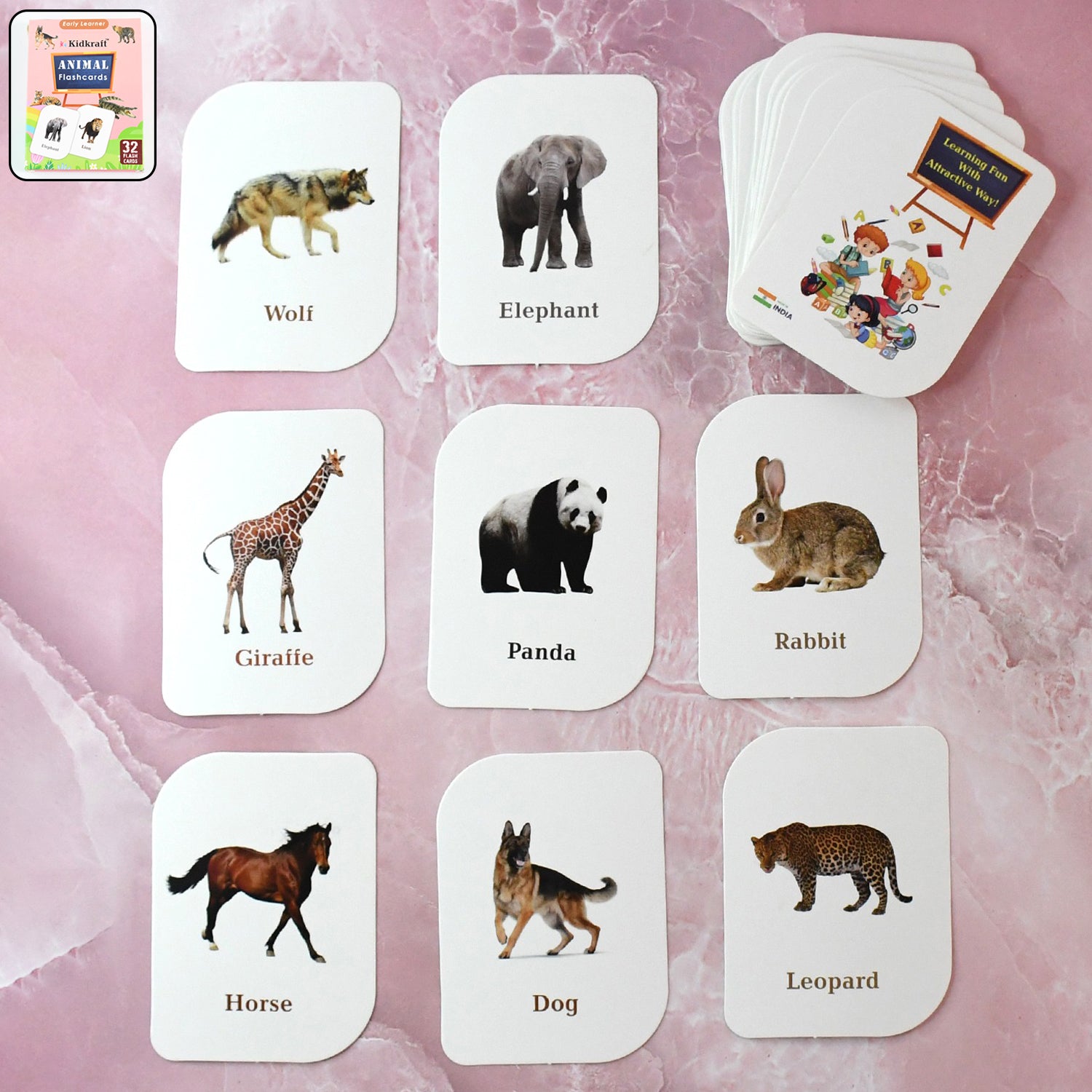 Animal Flash Cards 32-piece