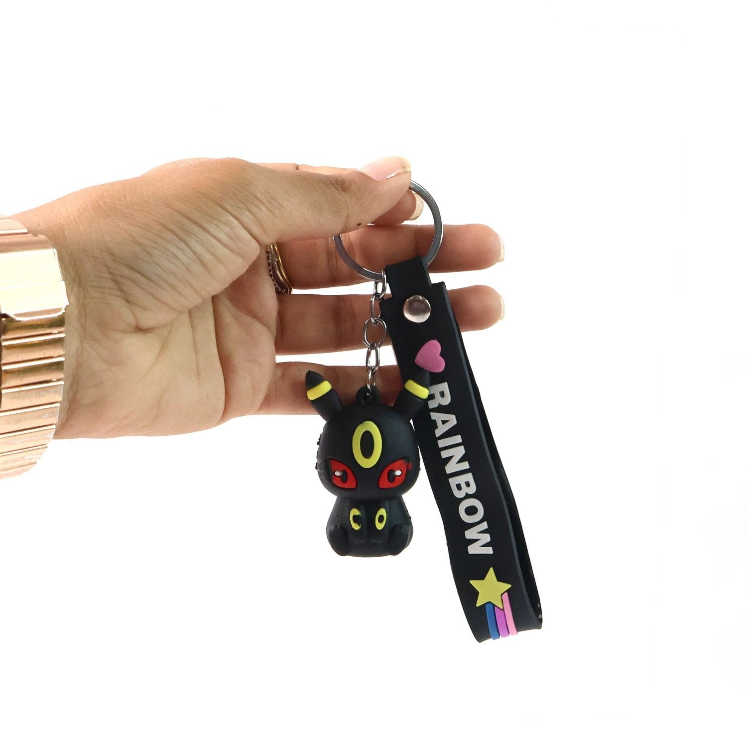 Cute Cartoon Silicone 3d Key Chain With Metal Hook  Strap (Pack Of 1) - 69KART
