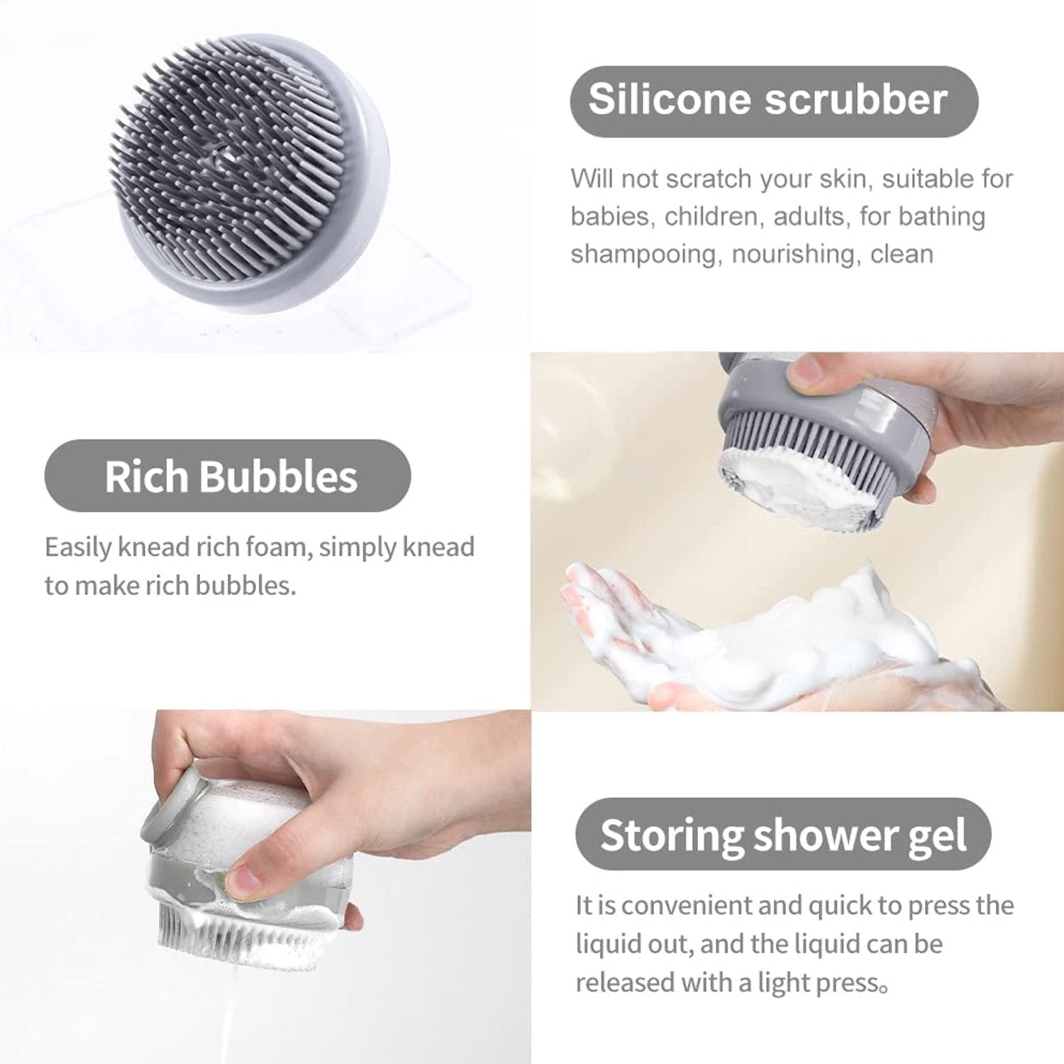 Head Scalp Massager Shampoo Brush (1 Pc) by Wukusy