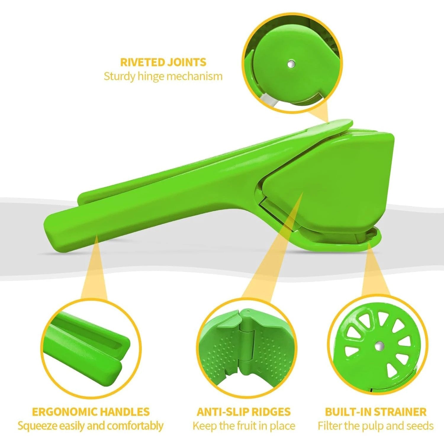 Liger Plastic Manual Handheld Lemon  Orange Squeezer Juice (1 Pc) - 69kart
