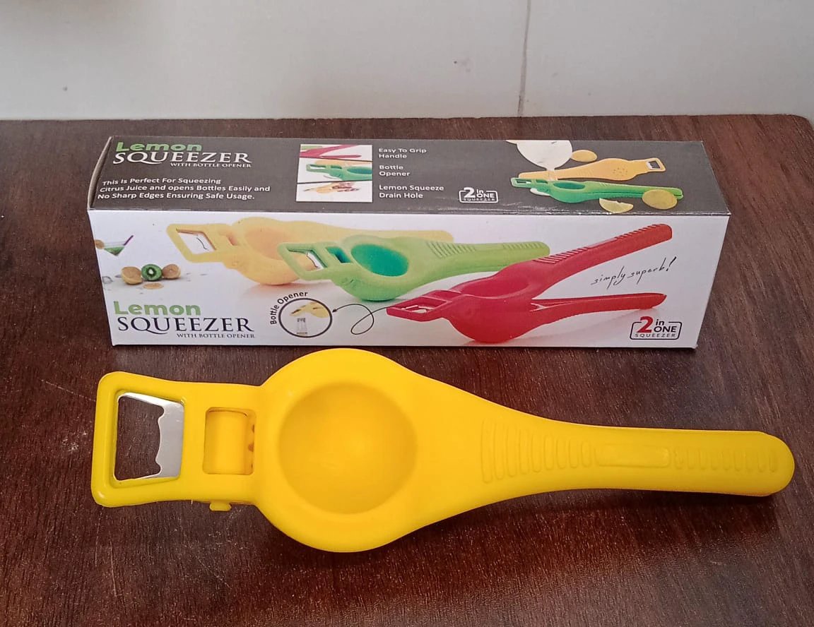 2176 Kitchen 2 In 1 Unbreakable Lemon Squeezer And Bottle Opener (1 Pc) - 69kart