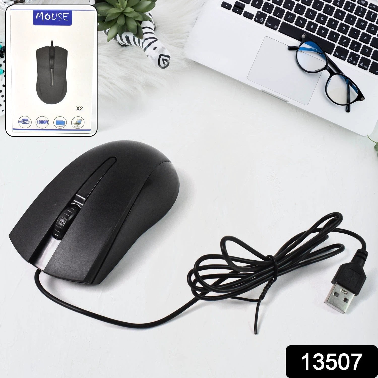 Computer  Laptop Wired Optical Mouse X2 (1 Pc) - 69KART