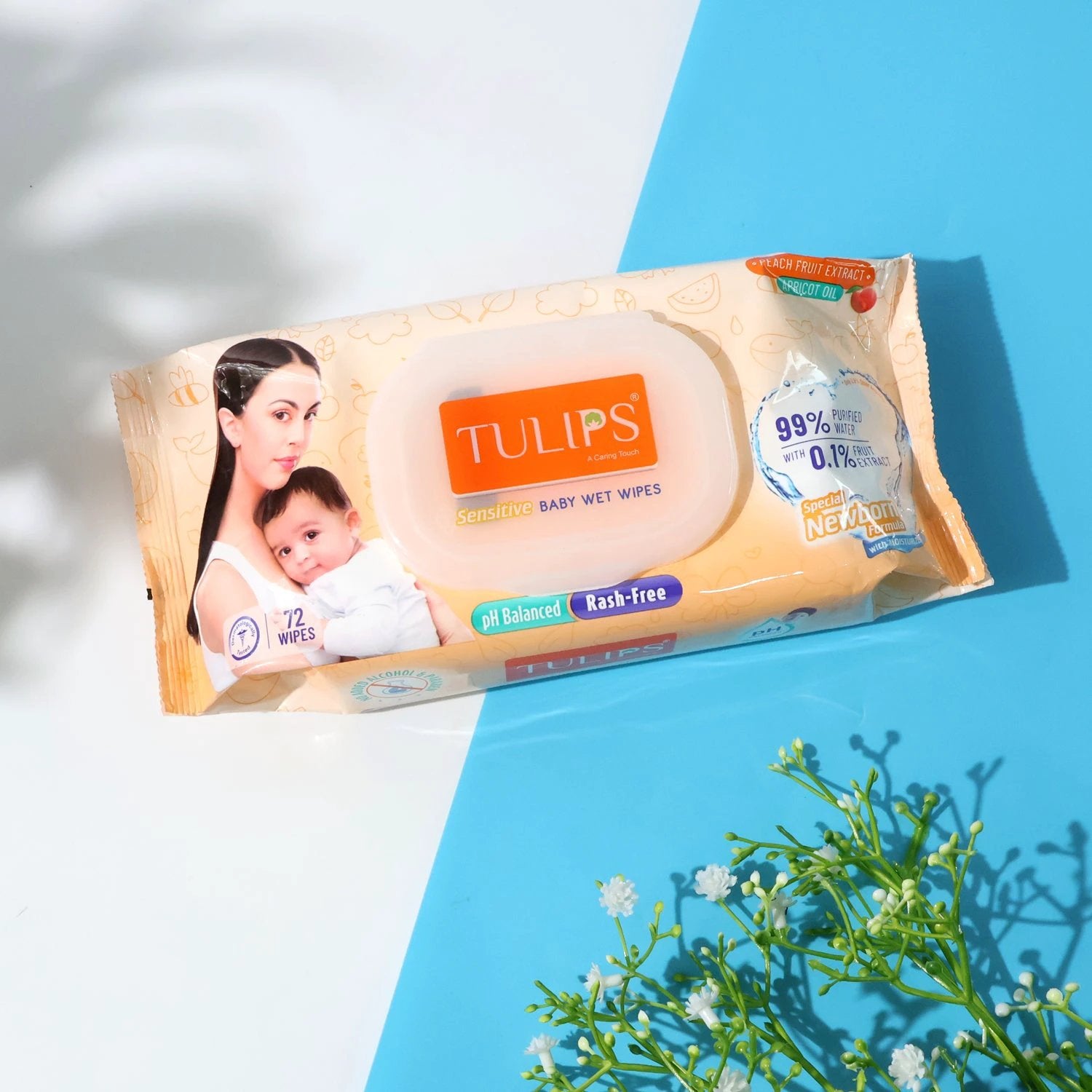 Tulips Sensitive Baby Wet Wipes (1 Set) - 69KART