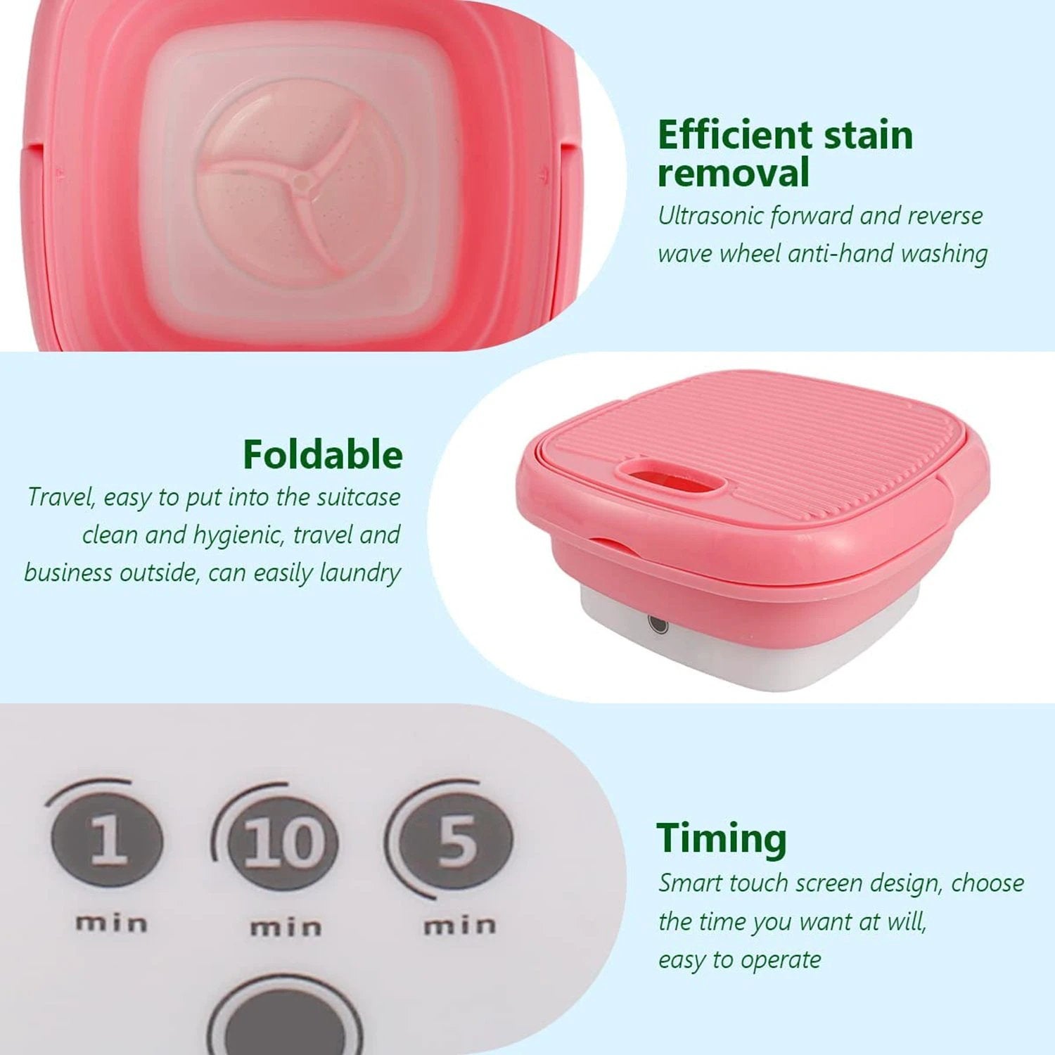 Foldable Electric Washing Bucket (1 Pc) by Wukusy