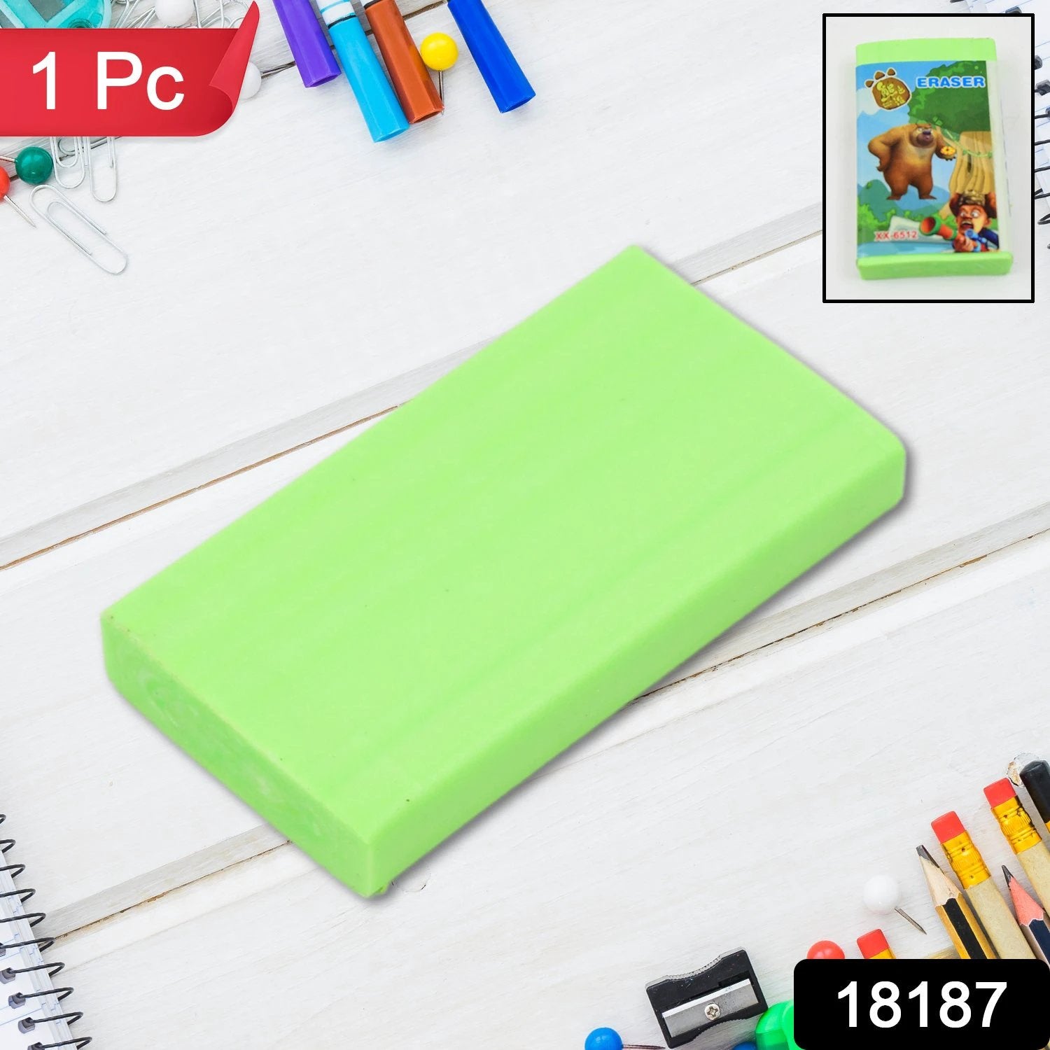 Fancy  Stylish Eraser (1 Pc  Mix Design) - 69KART