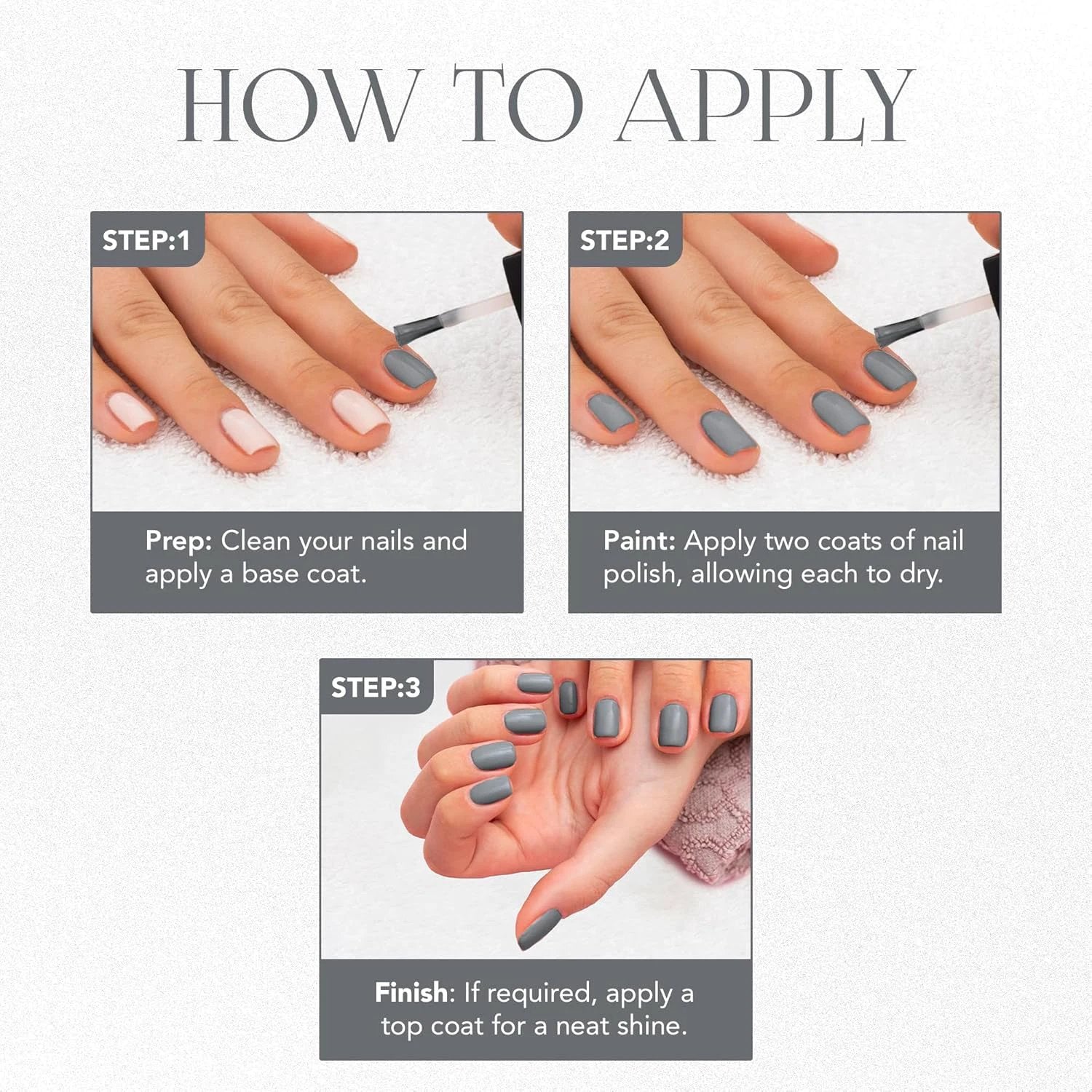 Og Beauty Calm Grey Mattify Nail Paint (10 Ml  1 Pc) - 69KART
