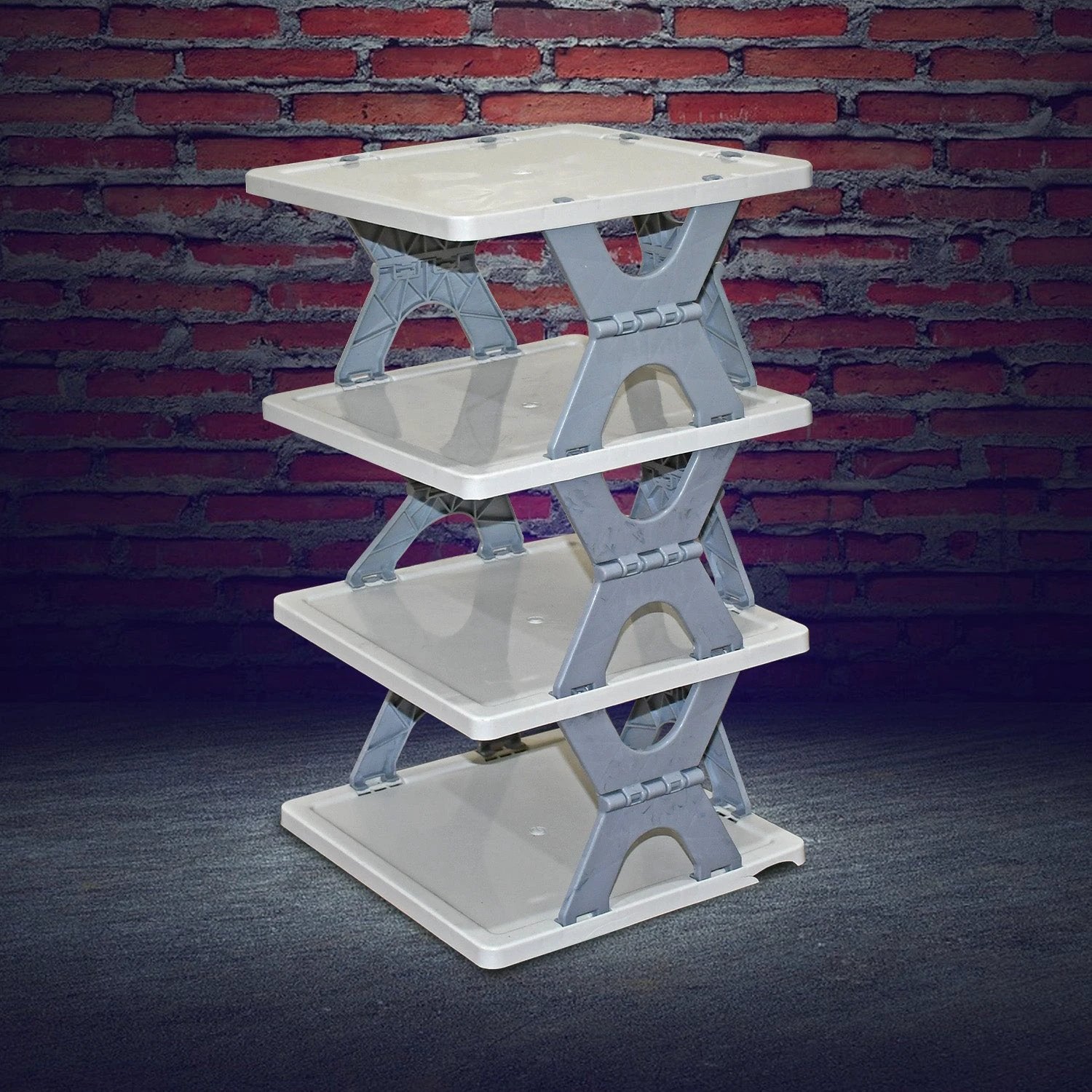Smart Shoe Rack Shoes Stand Multifunctional Entryway Foldable  Collapsible Door Shoe Rack Free Standing Heavy Duty Plastic Shoe Shelf Storage Organizer Narrow Footwear Home (1 Pc 4 Layer 6 Layer 8 Layer) - 69KART
