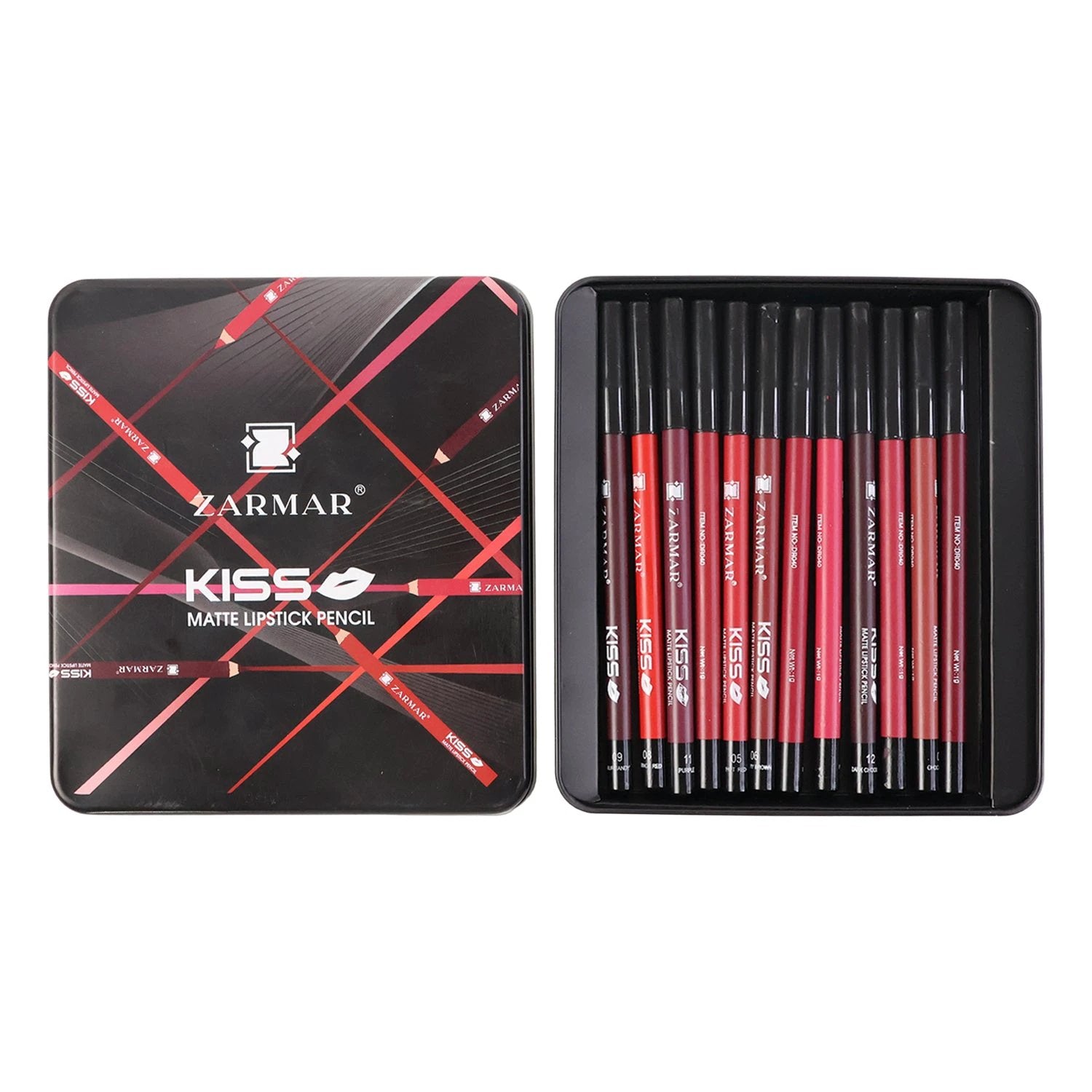 Matte Lipstick Pencil (Set Of 12 Pc) by Wukusy