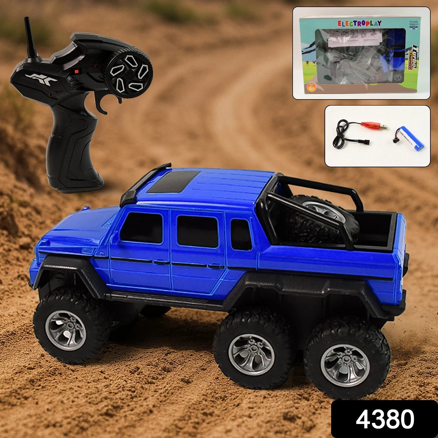 6-wheel Drive Remote Control Off-road Car For Kids (1 Set) - 69kart