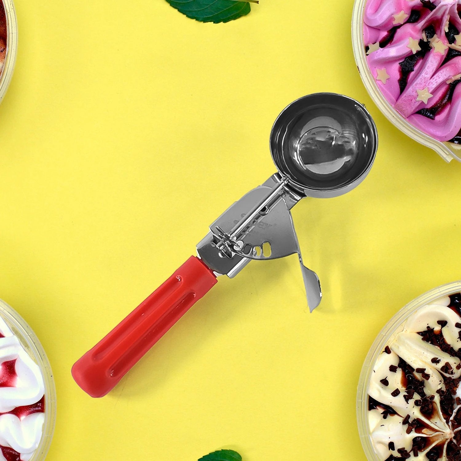 Apex Ice Cream Scoop  70 Ml Stainless Steel Head With Ergonomic Handle (1 Pc) - 69KART