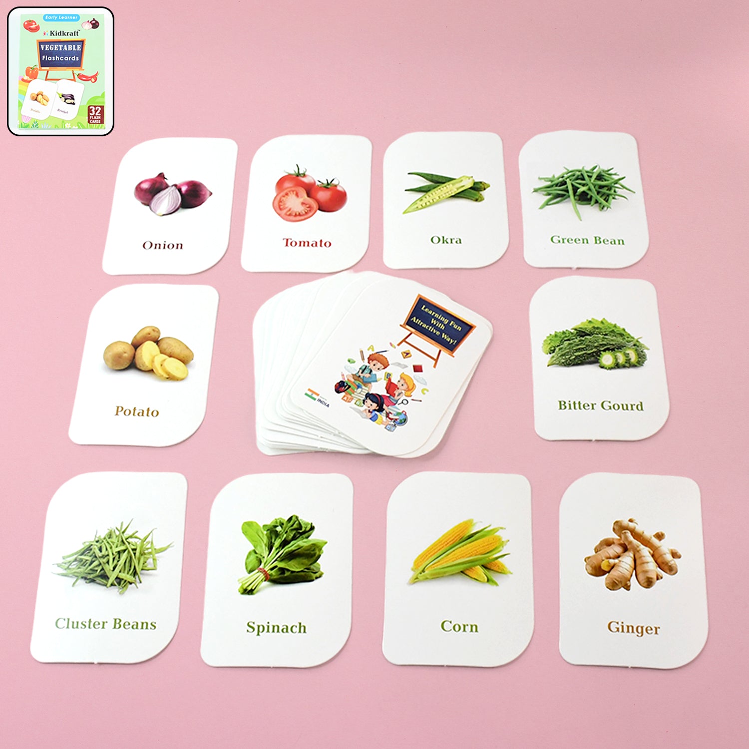 Vegetable Flash Cards 32-piece